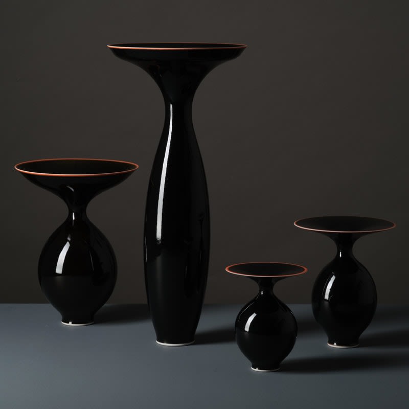 Anna Silverton, Burgundy Contrast Vase 21, 2024