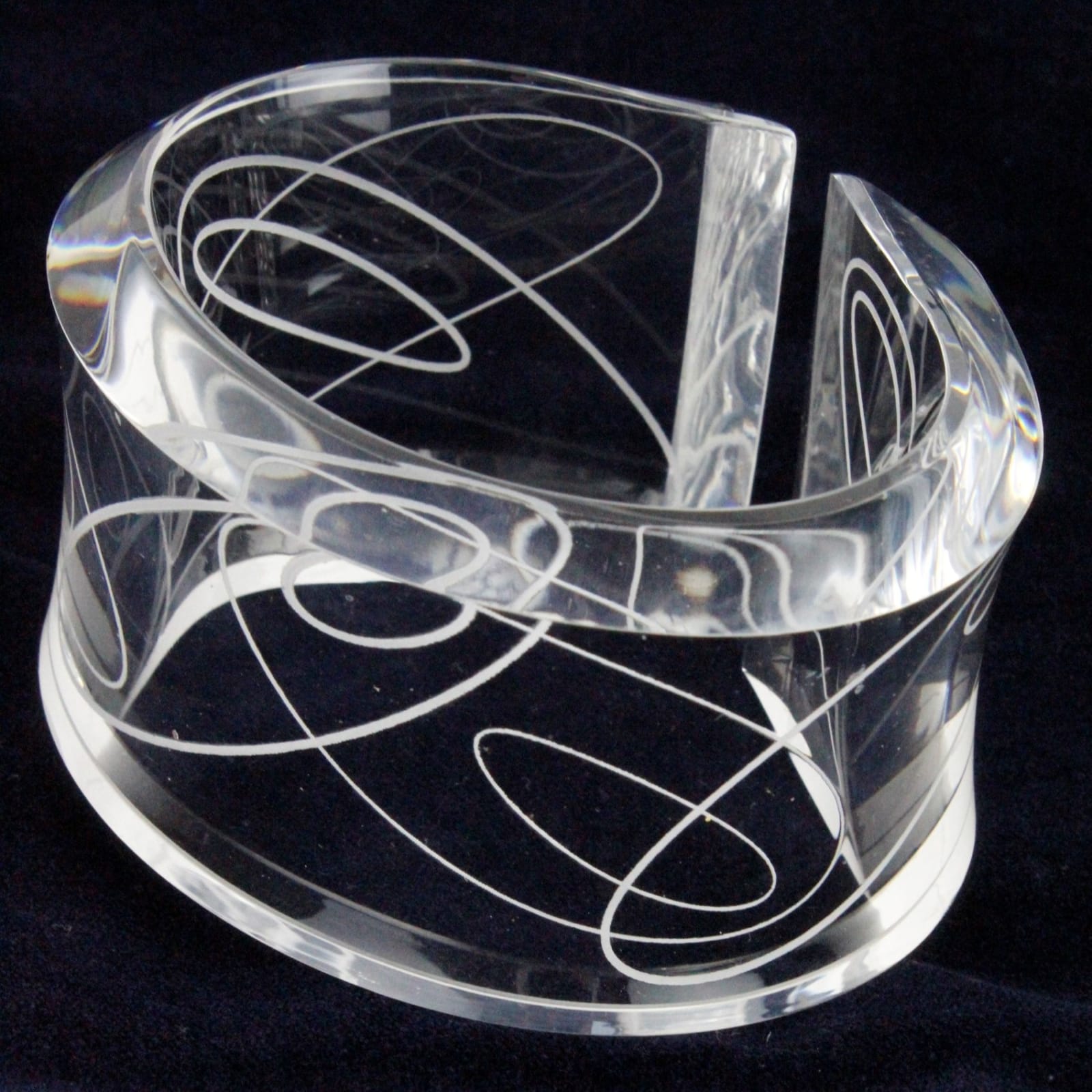 Marlene McKibbin, Engraved Pattern Cuff - Clear , 2022