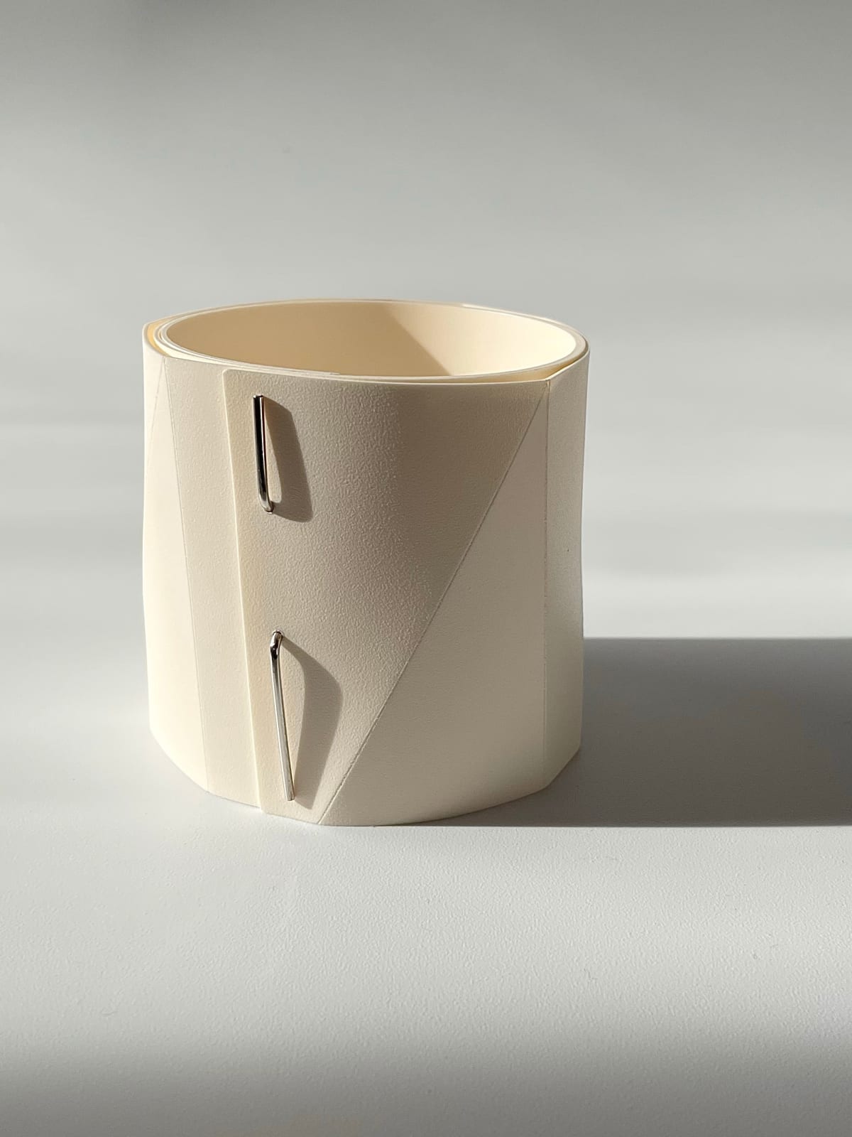 Gill Forsbrook, Faceted Cream Bangle, 2022