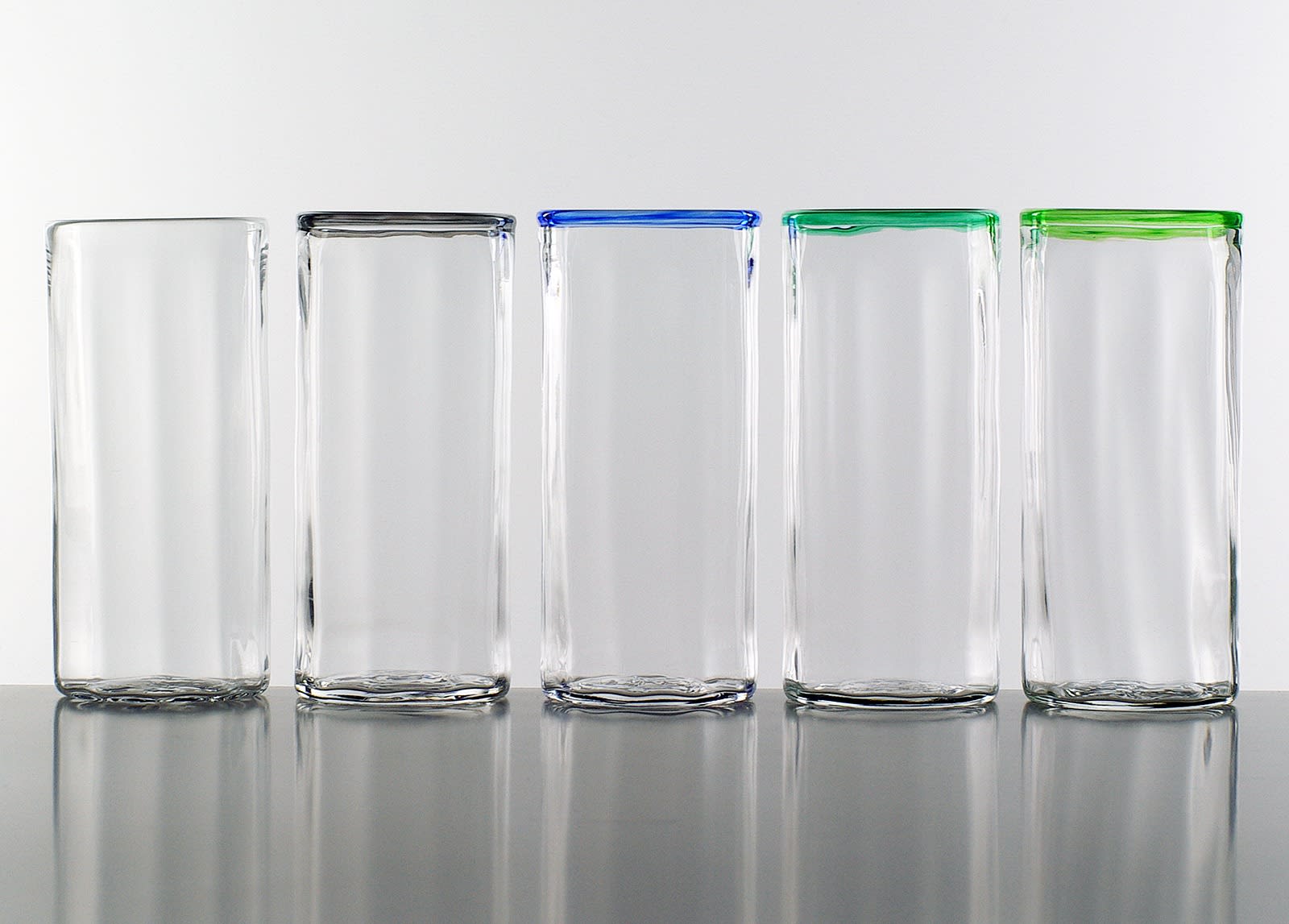 Lindean Mill Glass, Optic Tumbler Tall Blue, 2023 Contemporary