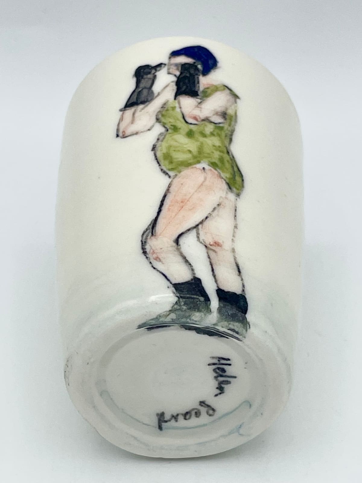 Helen Beard, Swimmer Beaker - Green, Blue Cap, 2024