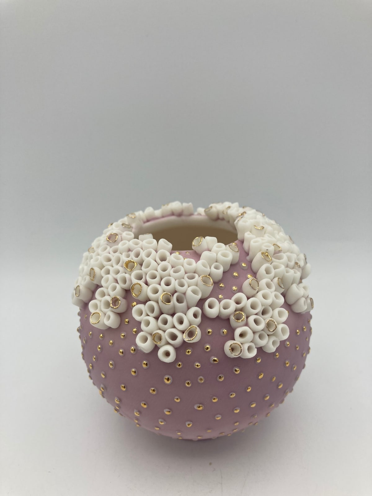 Delfina Emmanuel, Small Medium Pink Floral Moon Jar , 2024