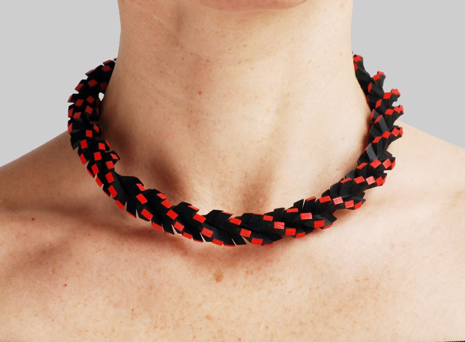 Tania Clarke Hall, Twisted Up Necklace - Black, Red & Orange, 2022