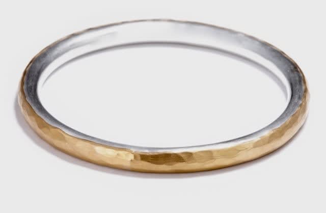 Malcolm Betts, 6mm Silver and Gold Bangle, 2024