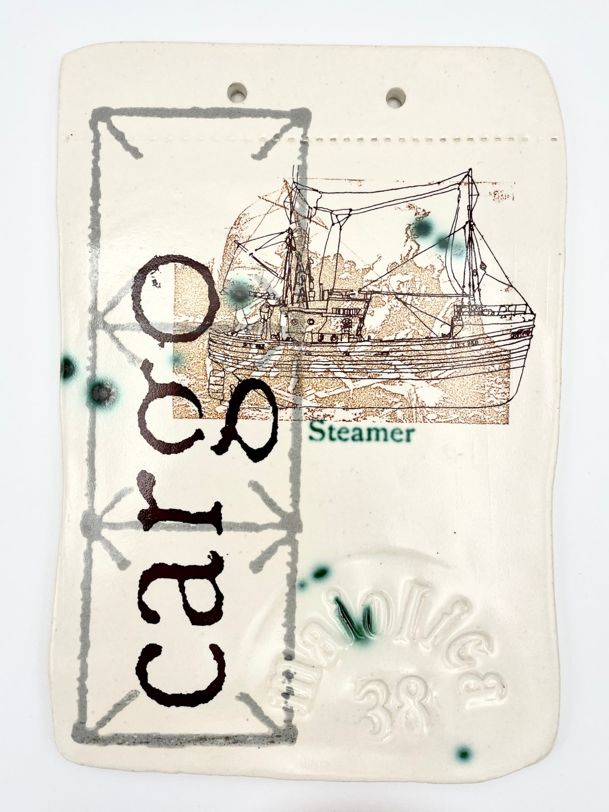 Stephen Dixon, Maiolica 38: Cargo Tile, 2023