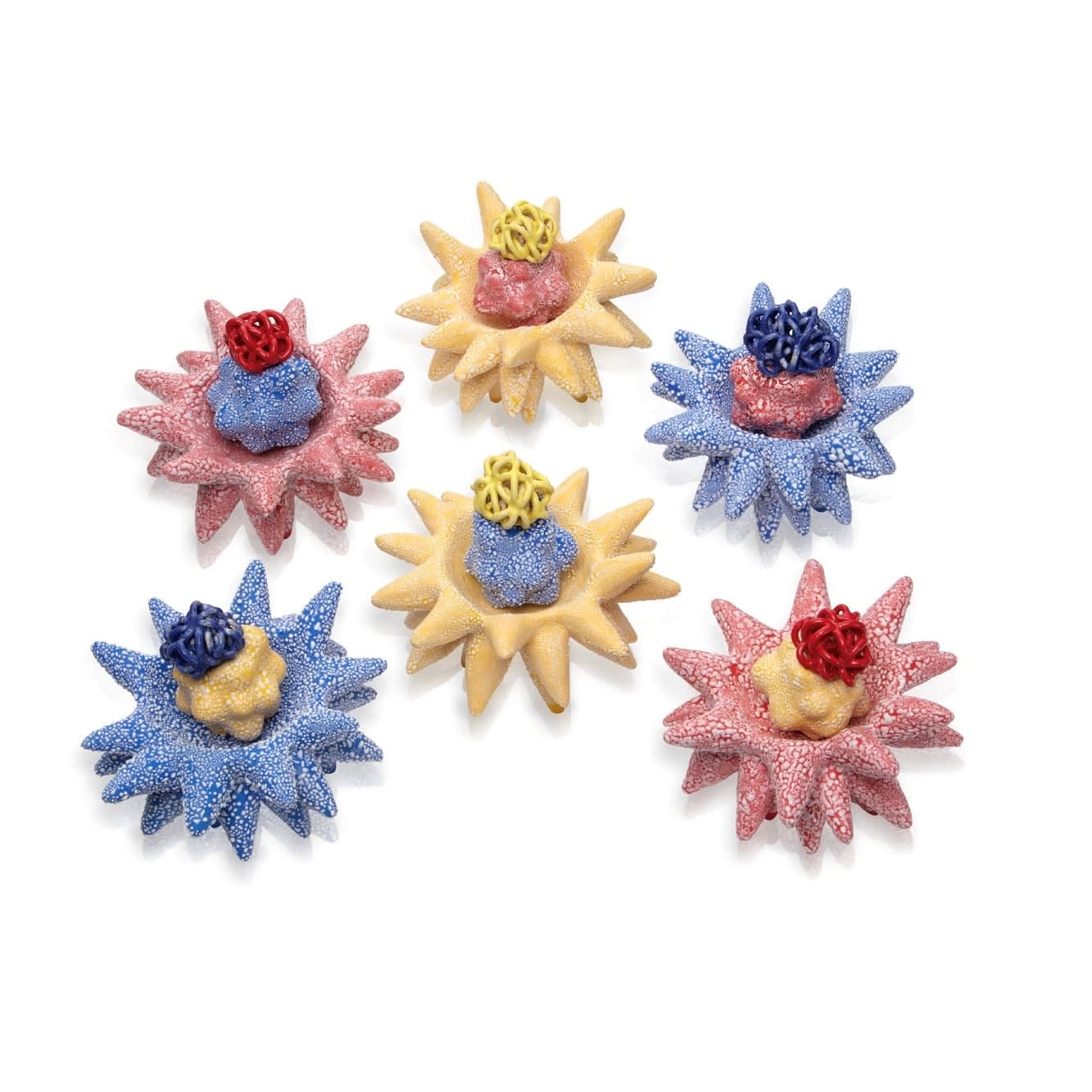 Tessa Eastman, Miniature Cloud Bundle in Pollinating Creature Blue Yellow, 2024