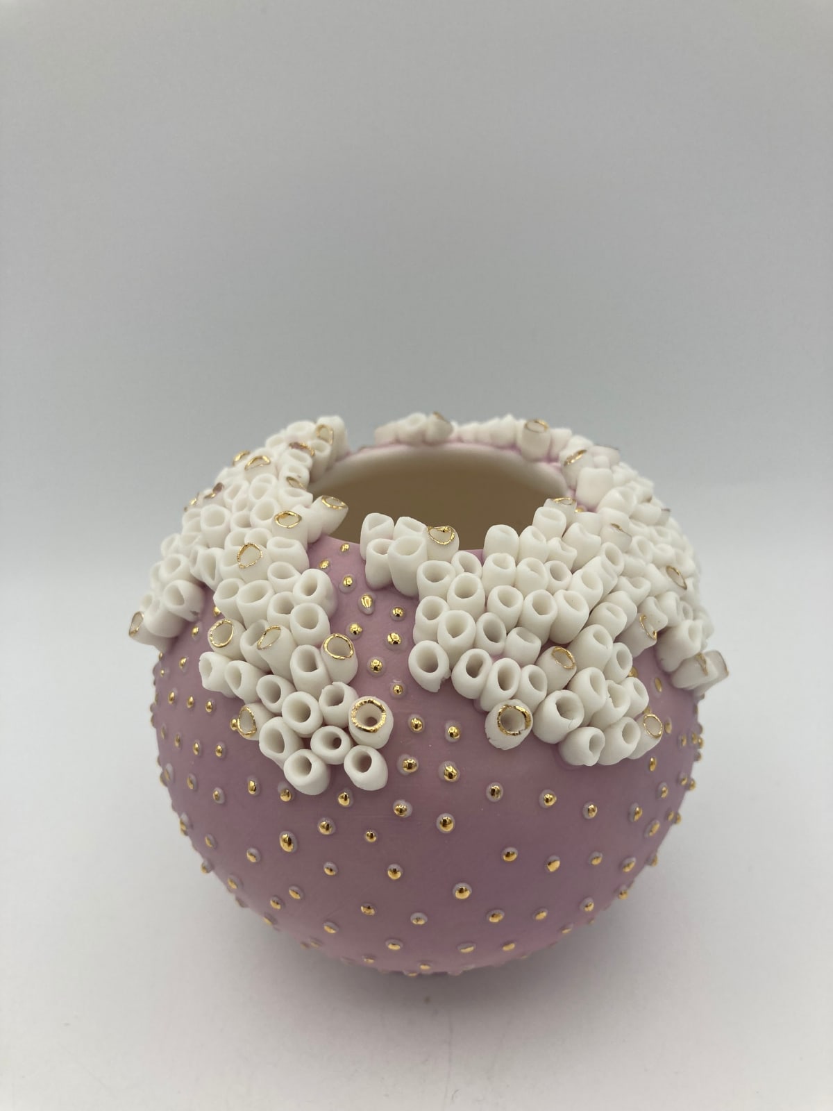 Delfina Emmanuel, Small Medium Pink Floral Moon Jar , 2024