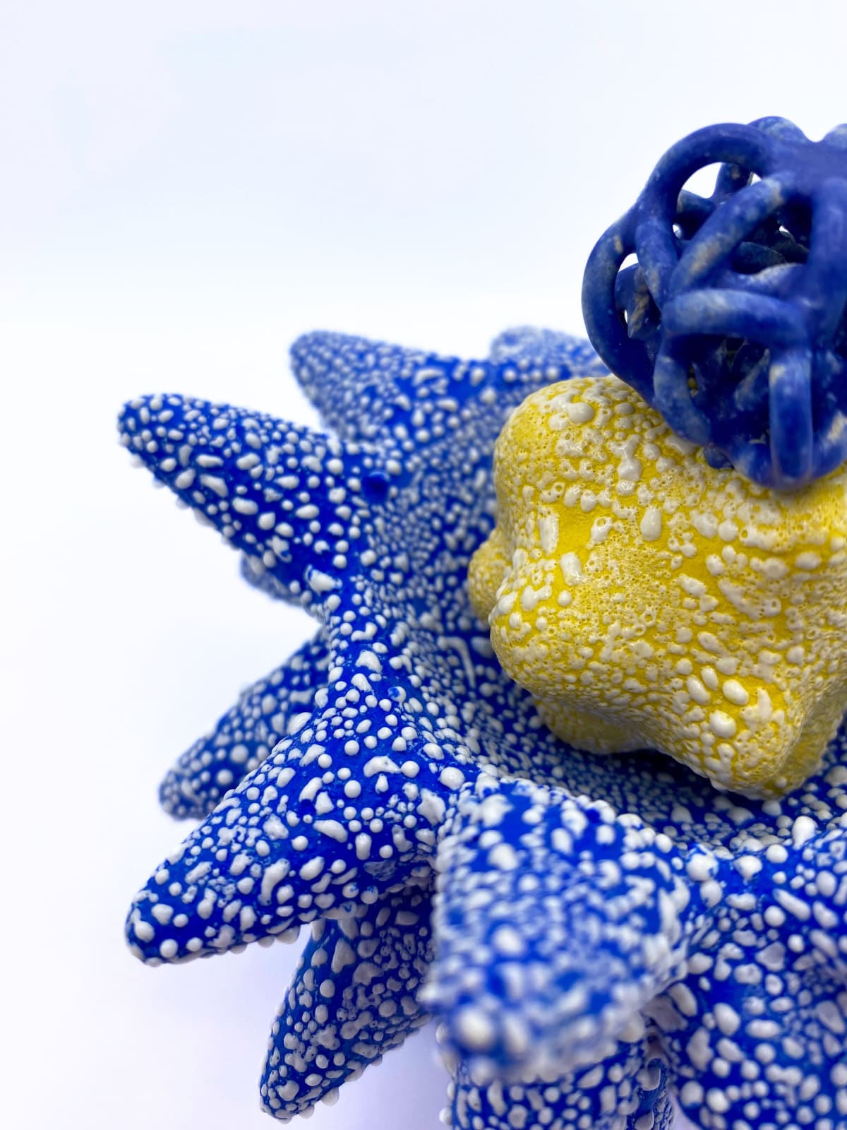 Tessa Eastman, Miniature Cloud Bundle in Pollinating Creature Blue Yellow, 2024