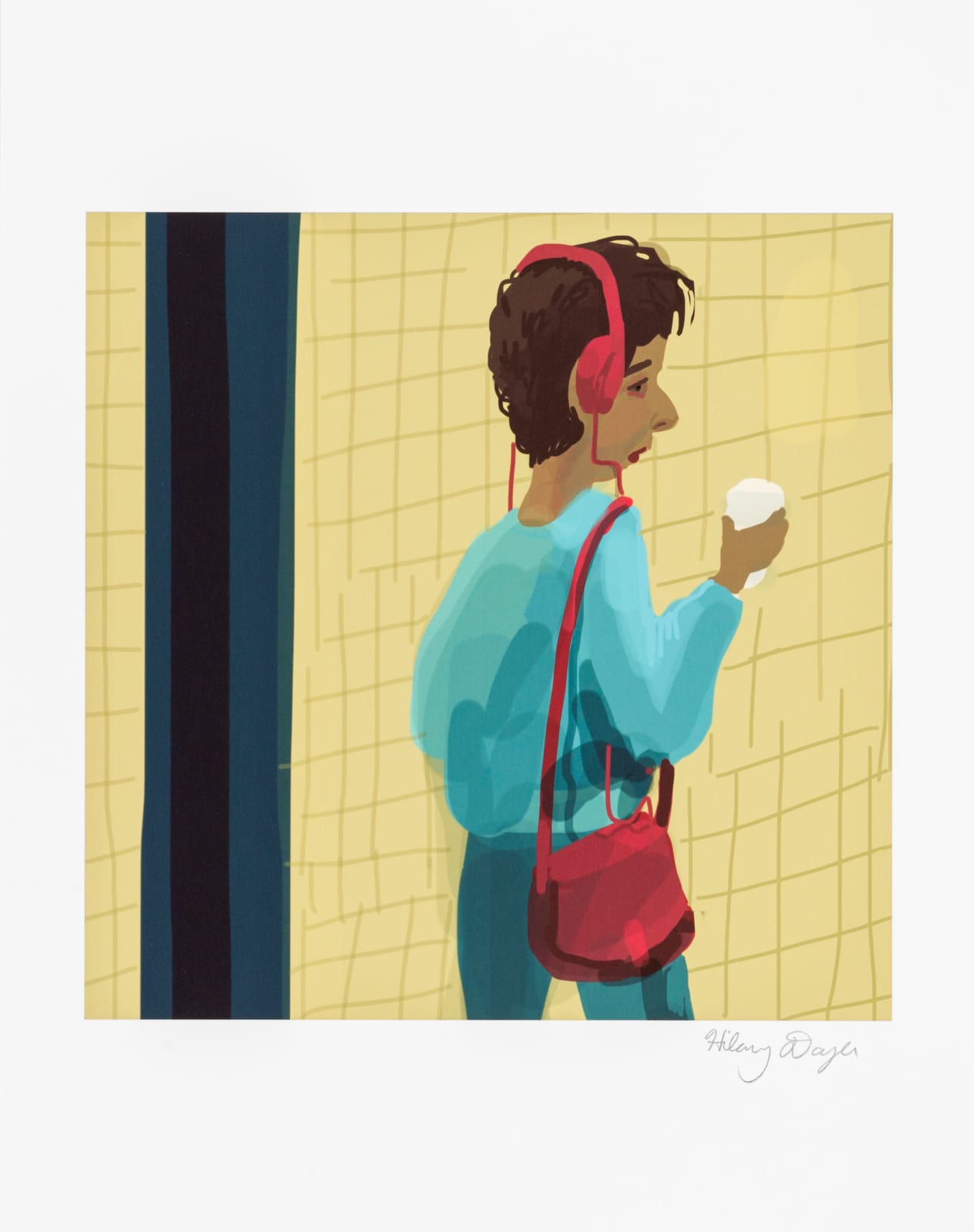 Hilary Doyle, Passerby IV, Red Bag and Headphones, 2012-2022