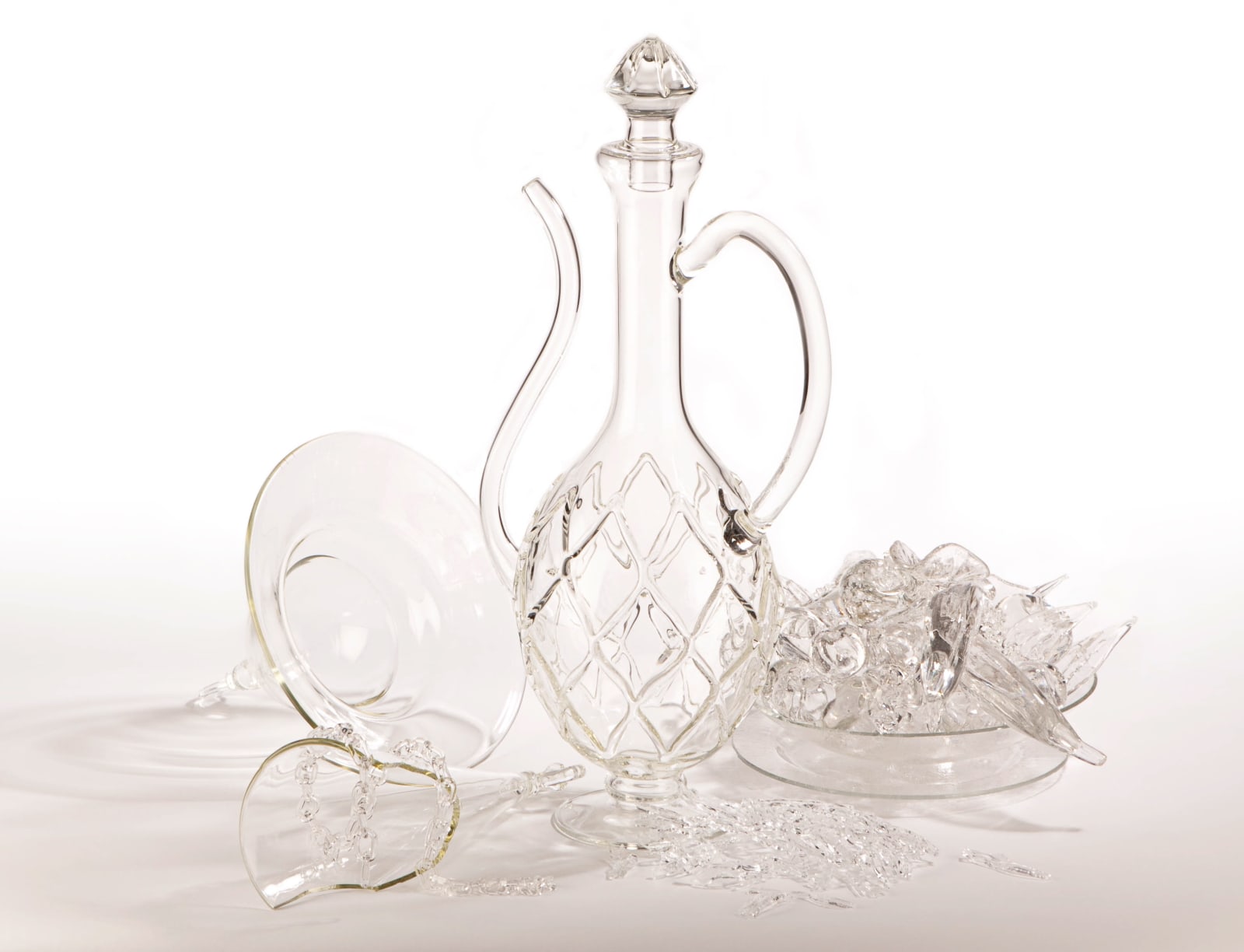 Beth Lipman, Sticks, Pitcher and Chain, 2011