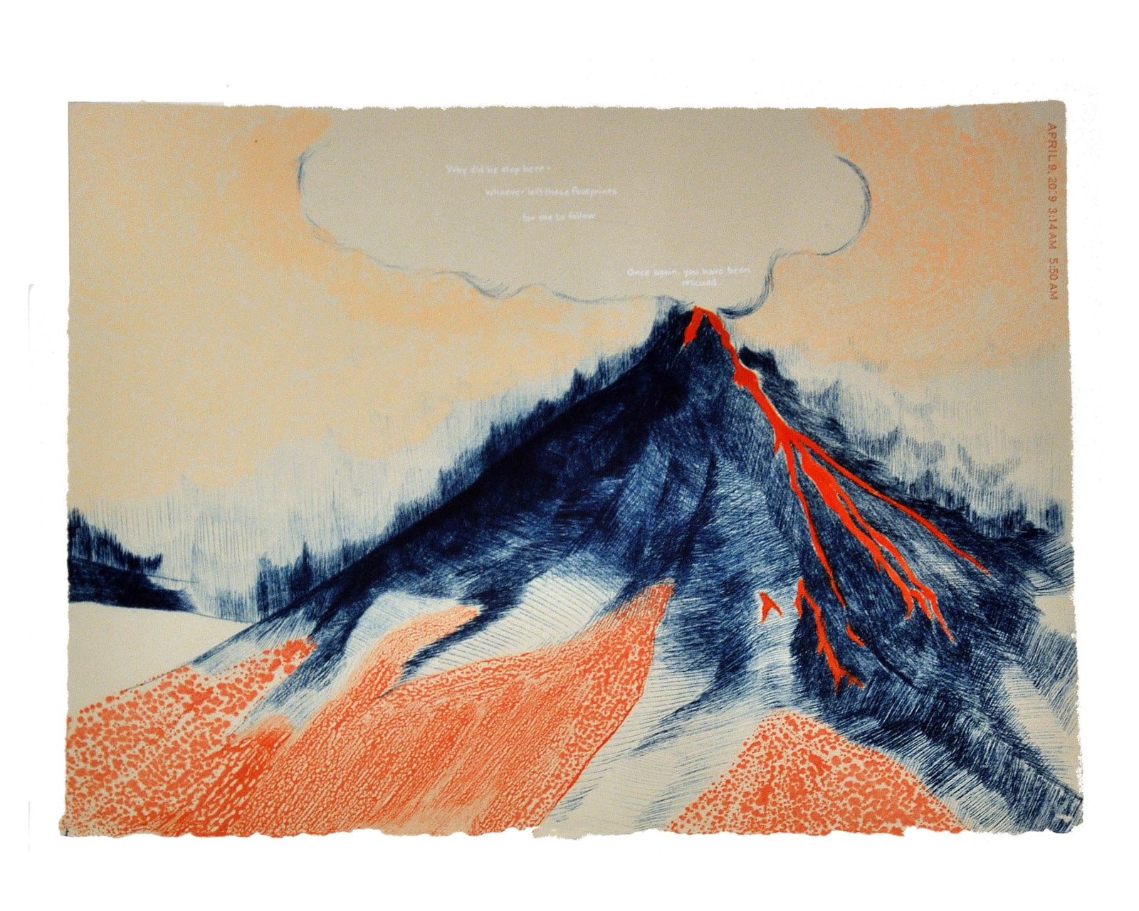 Serena Perrone, A Volcano Pilgrim in Exchange for Fire, 2010