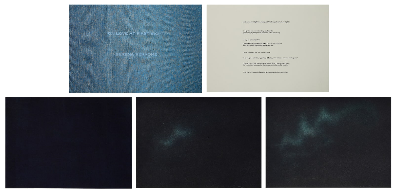 Serena Perrone, On Love at First Sight (or, Seeing and Not Seeing the Northern Lights), 2013