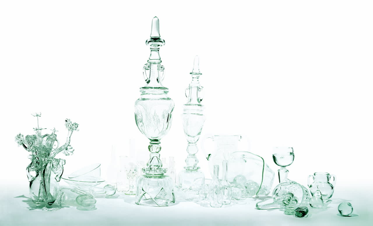 Beth Lipman, Bread, Chalices, Bottles and Flowers, 2008