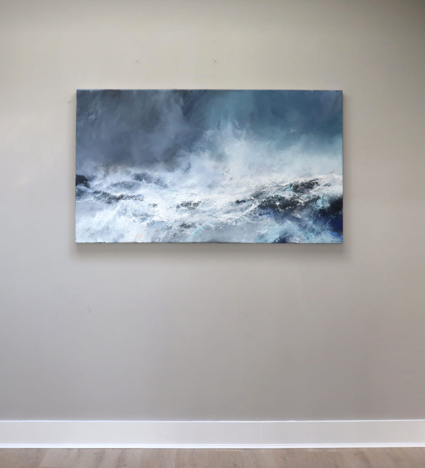 Janette Kerr, Sea State - force 8 - northwesterly winds, Ness of Bakka, 2020
