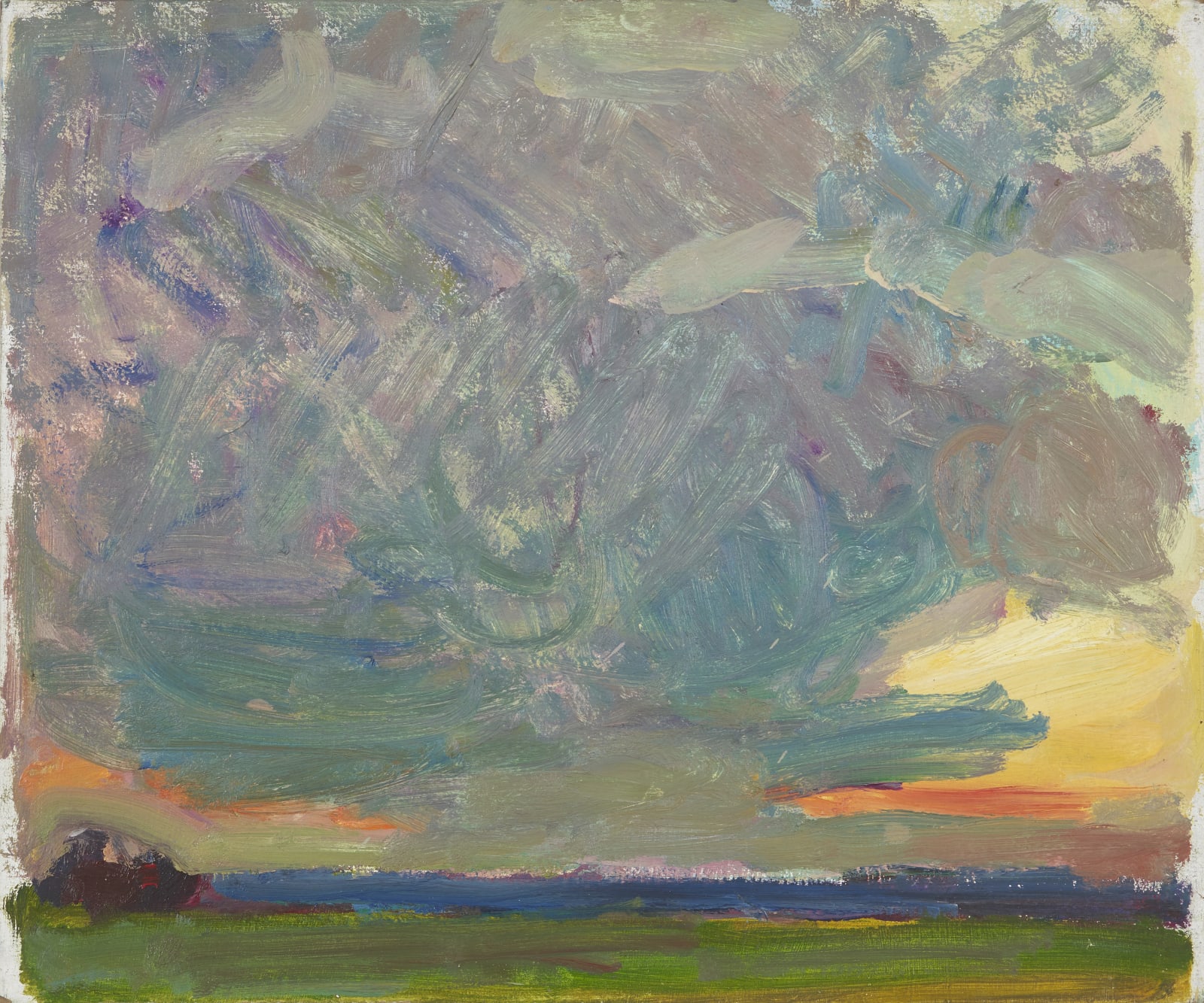 Sargy Mann, Regents Park Sunset (massed clouds), 1967
