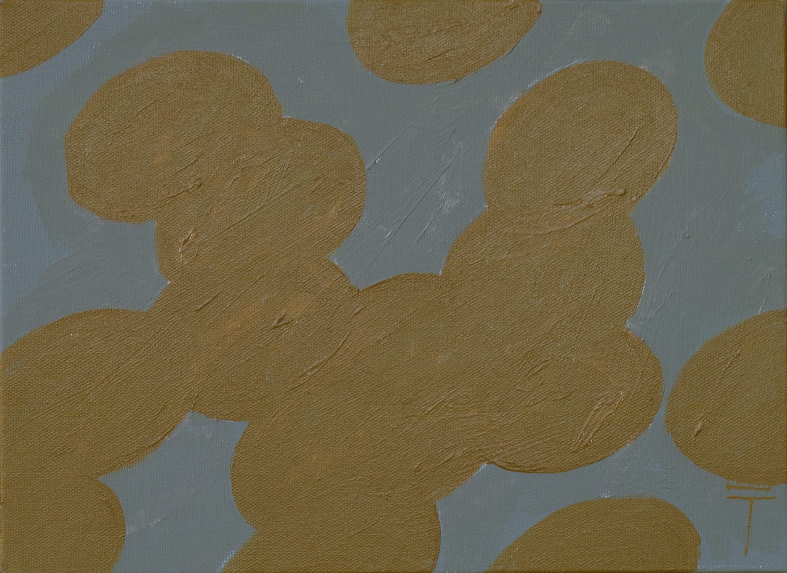 Timur D'Vatz, Waterlilies. Ochre and Grey