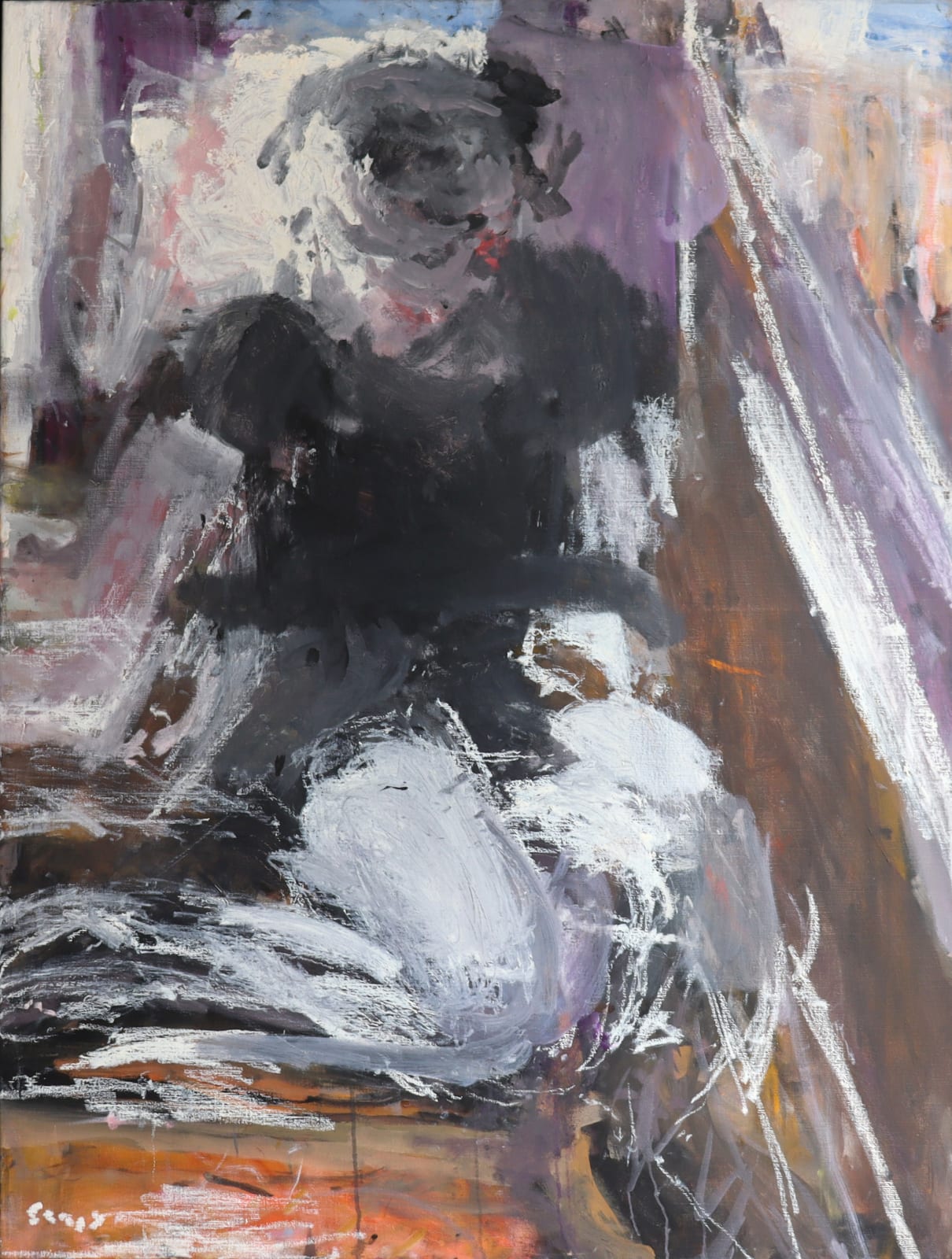 Sargy Mann, Frances on the Stairs (604)