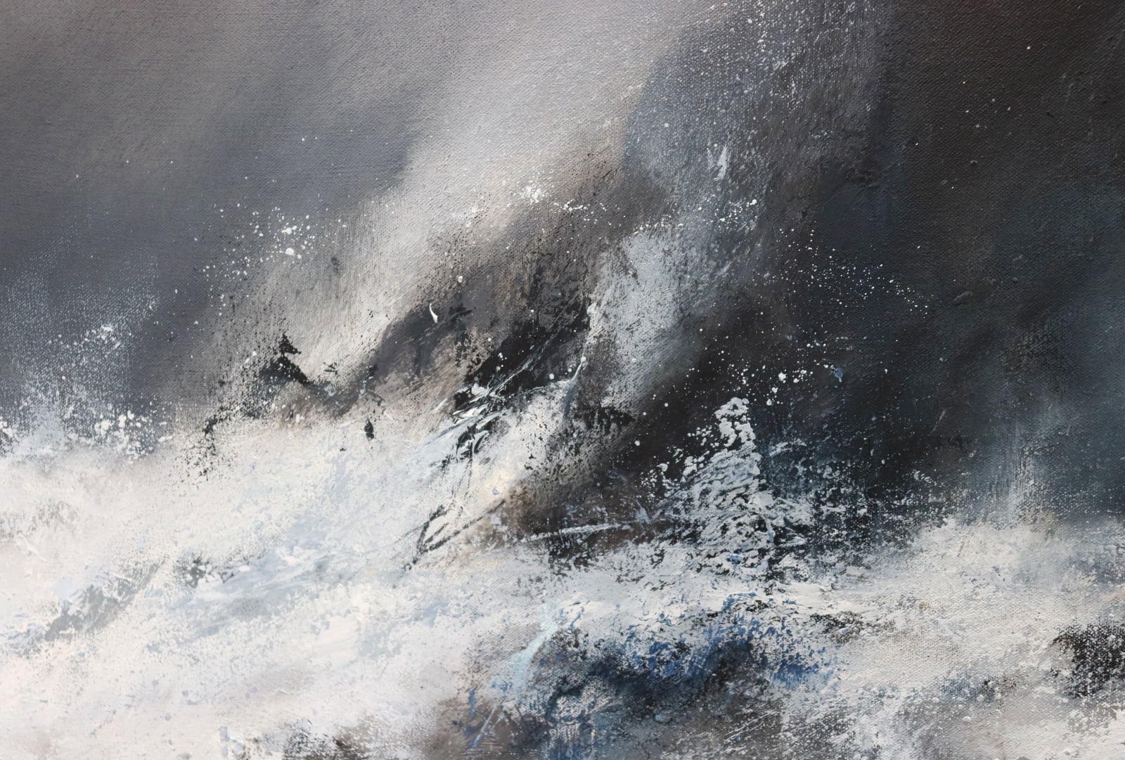 Janette Kerr, Sea state force 10 - Waves breaking on the Clett, Silwick, 2020