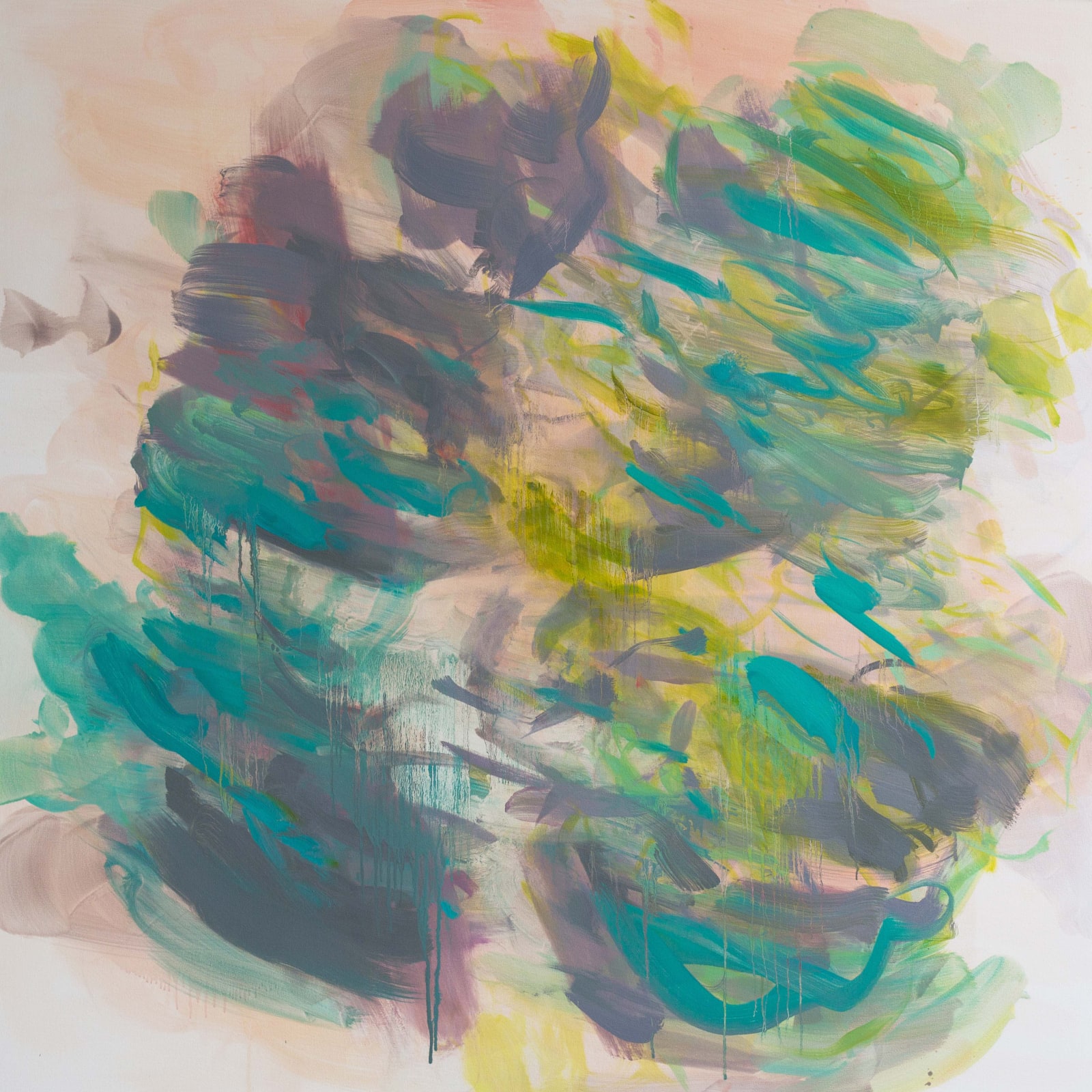 Rebecca Meanley, Untitled (peach-grey-turq-lime)