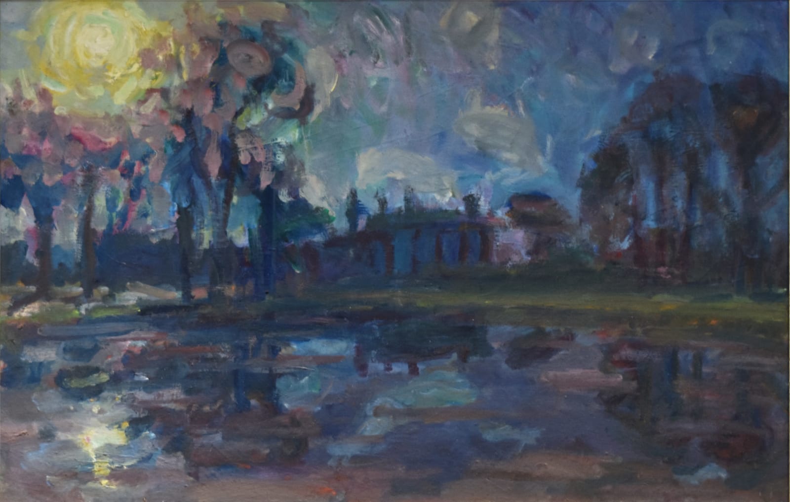 Sargy Mann, Lemmons over Hadley Commons,