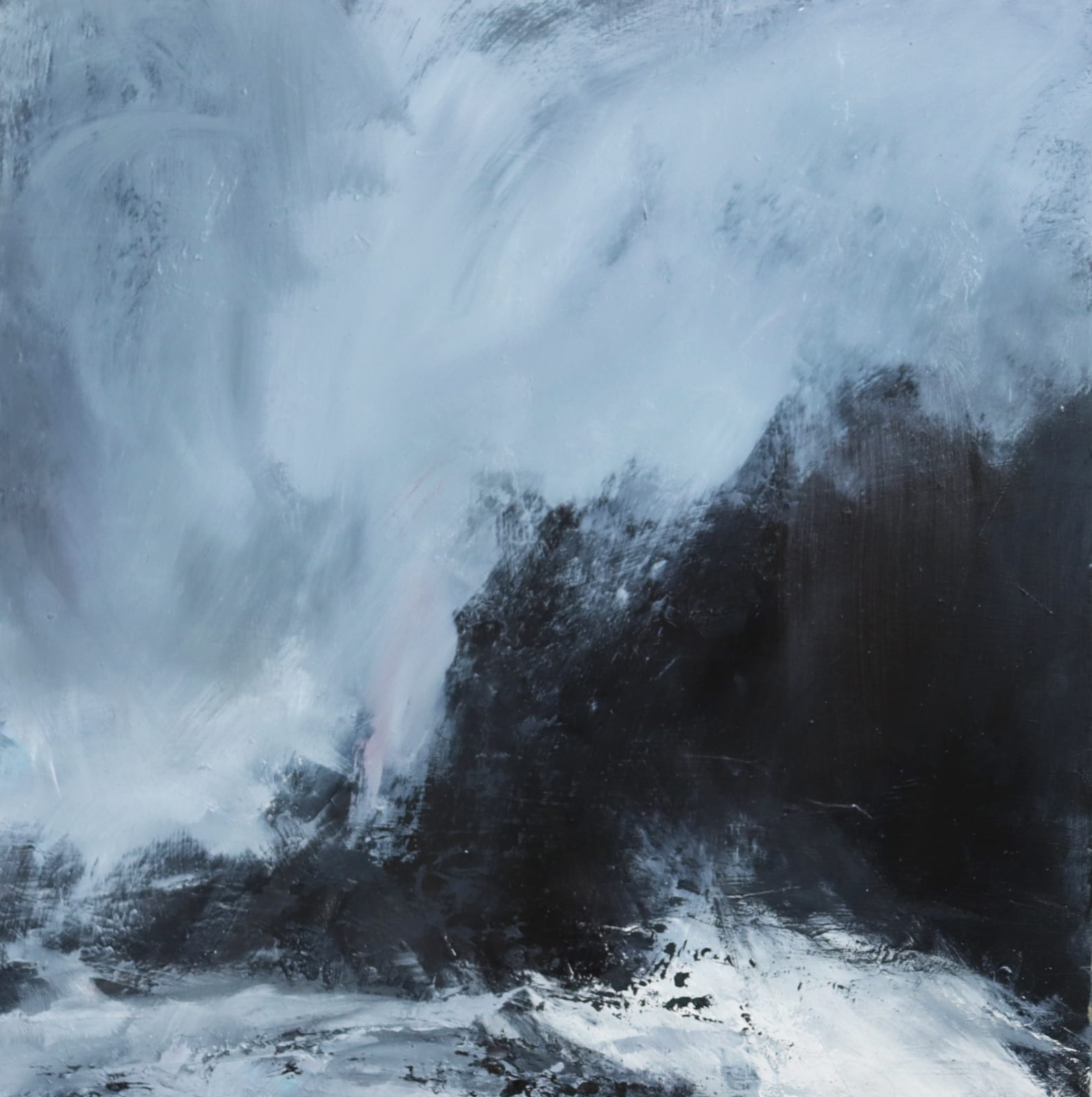 Janette Kerr, Sea state force 6 - Mist and spray on the rocks, 2020