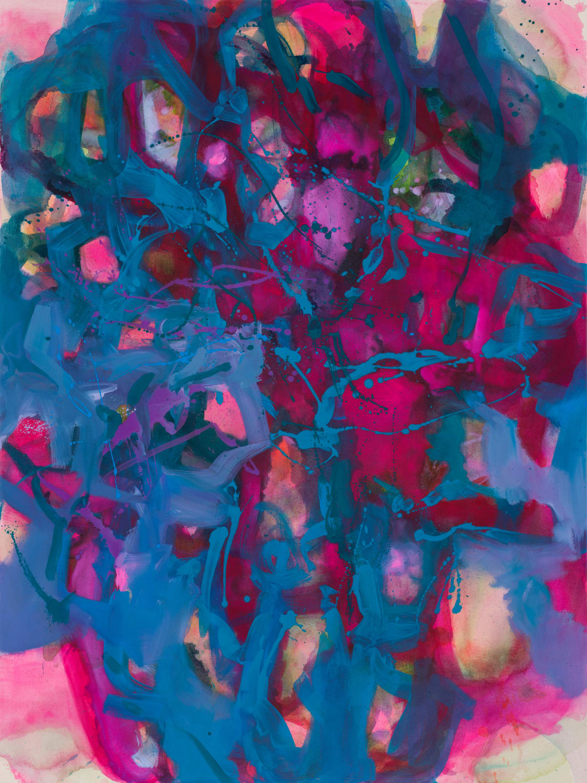 Rebecca Meanley, Untitled (quinacridone, violet, turqoise)