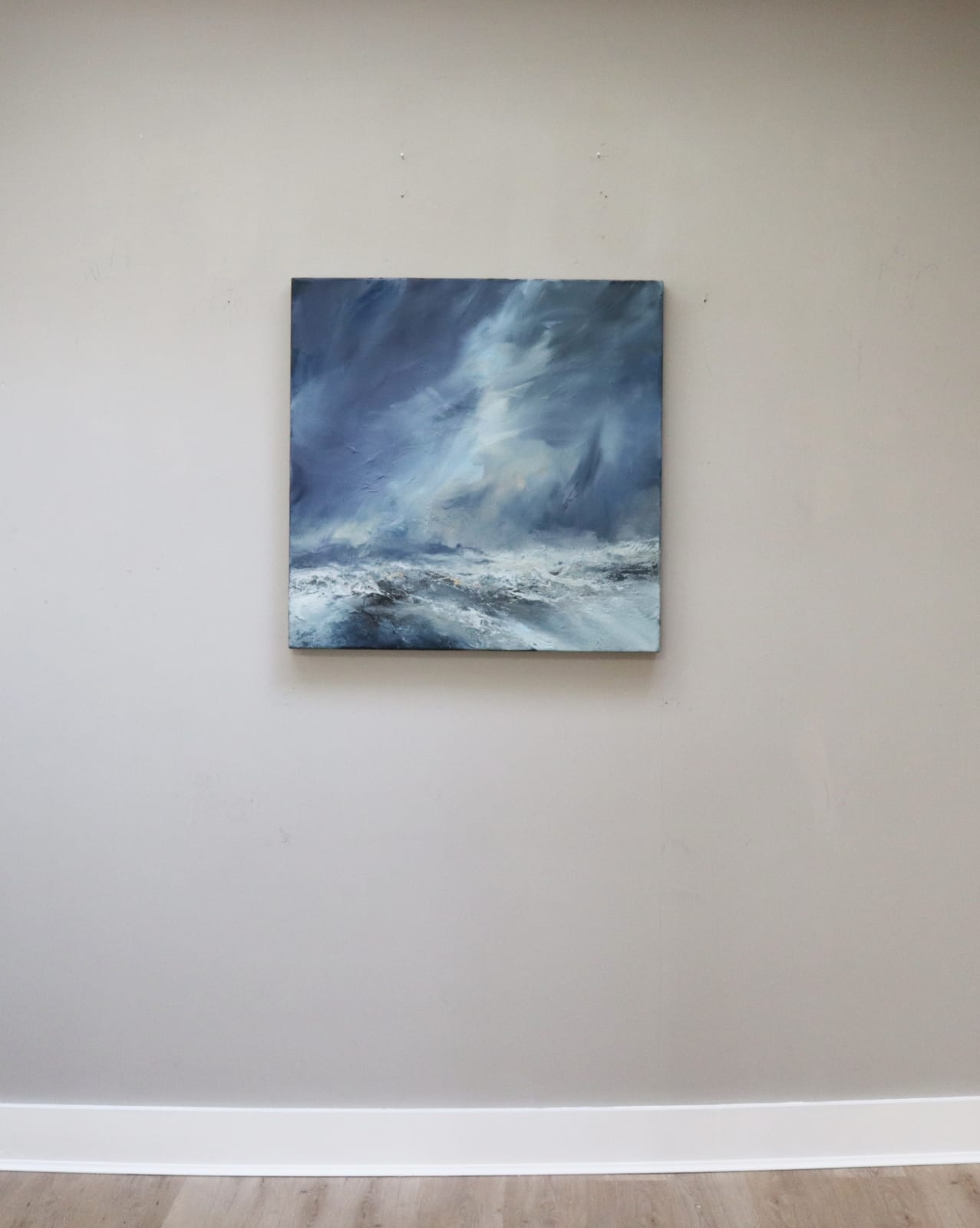 Janette Kerr, Sea state force 10 - White sea surface, Unst, 2020