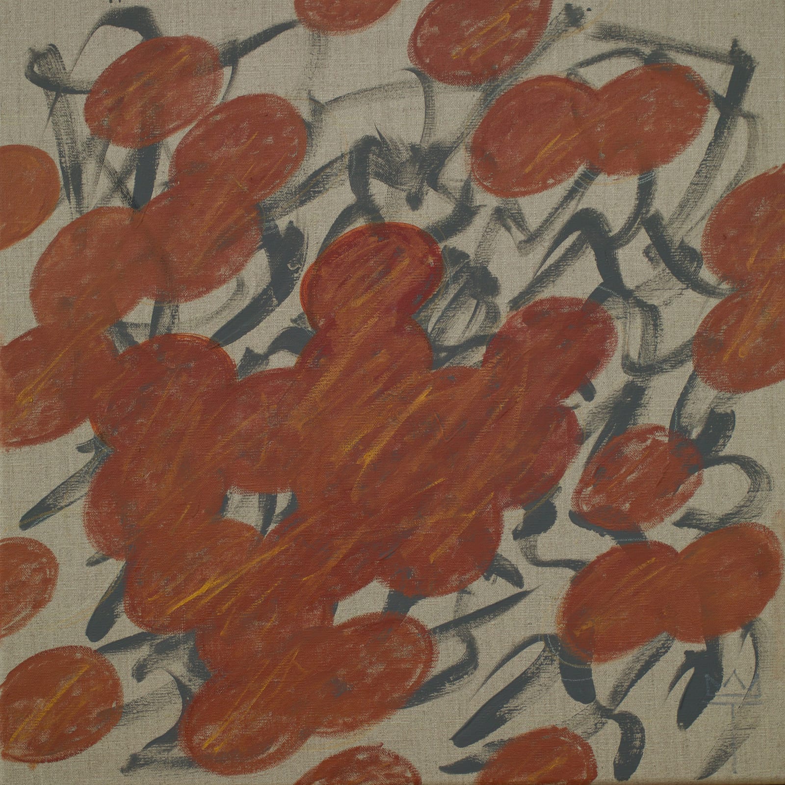 Timur D'Vatz, Waterlilies. Grey and Red