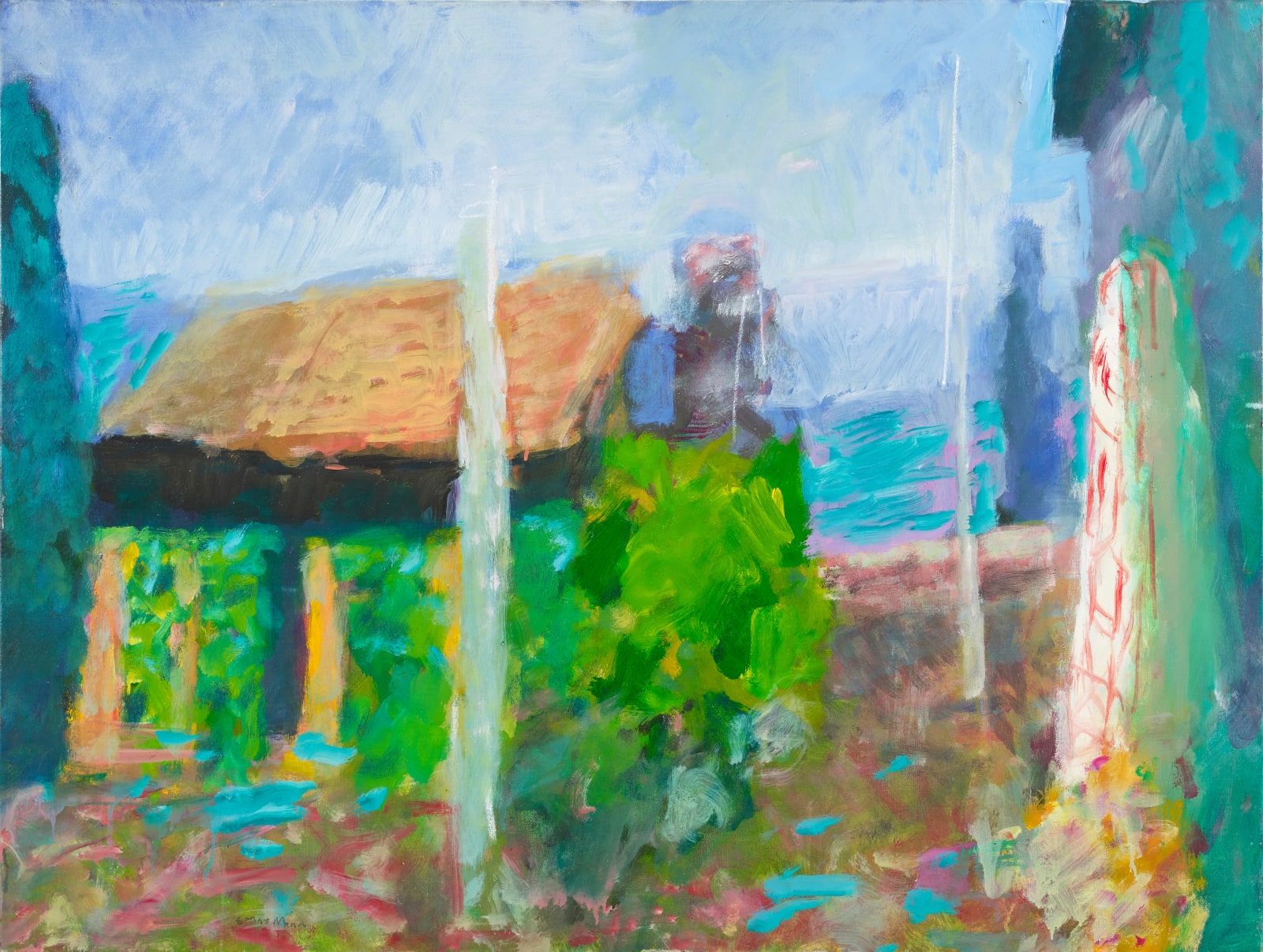 Sargy Mann, The Yellow Cabin Umbrian Morning, 1994