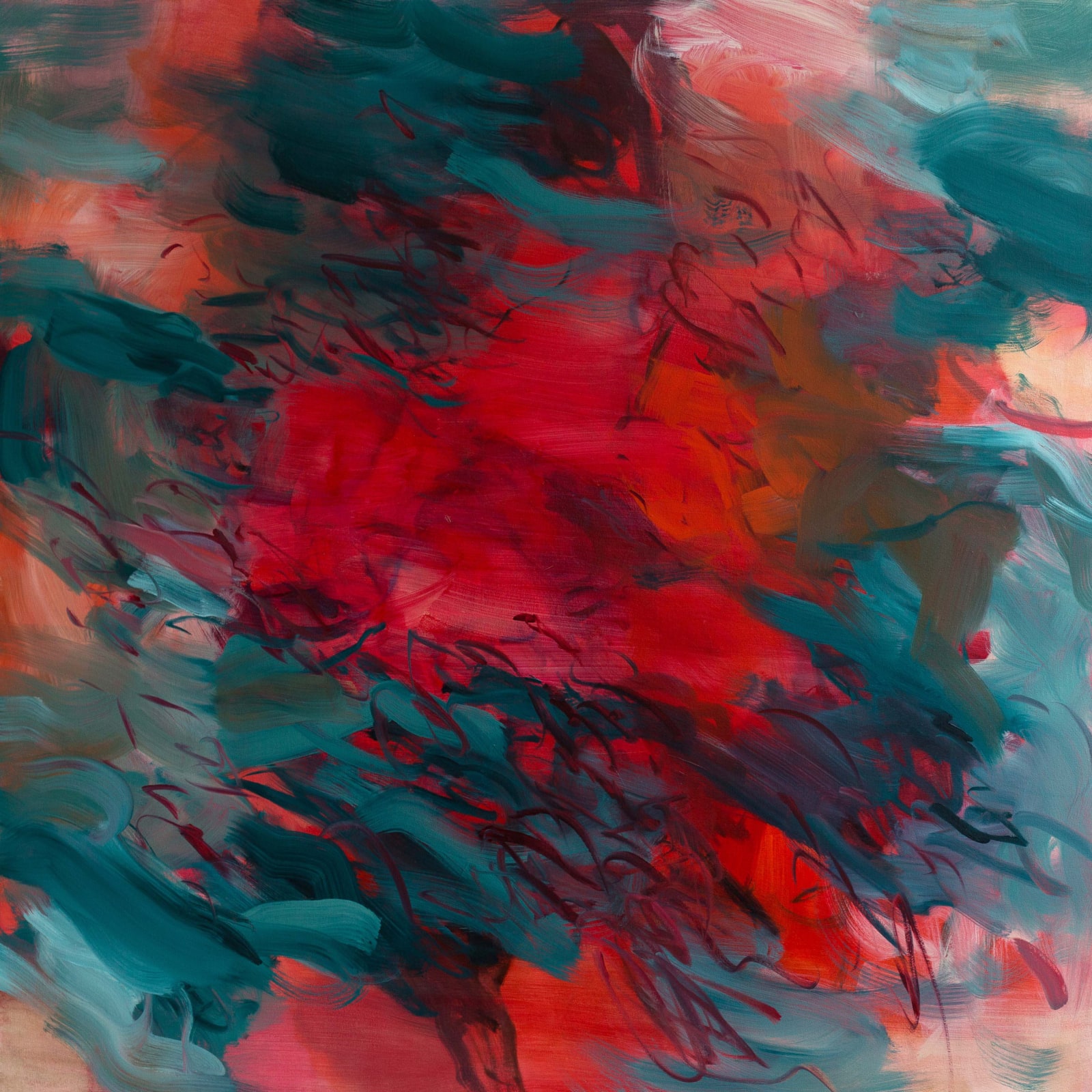 Rebecca Meanley, Untitled (red-turquoise)