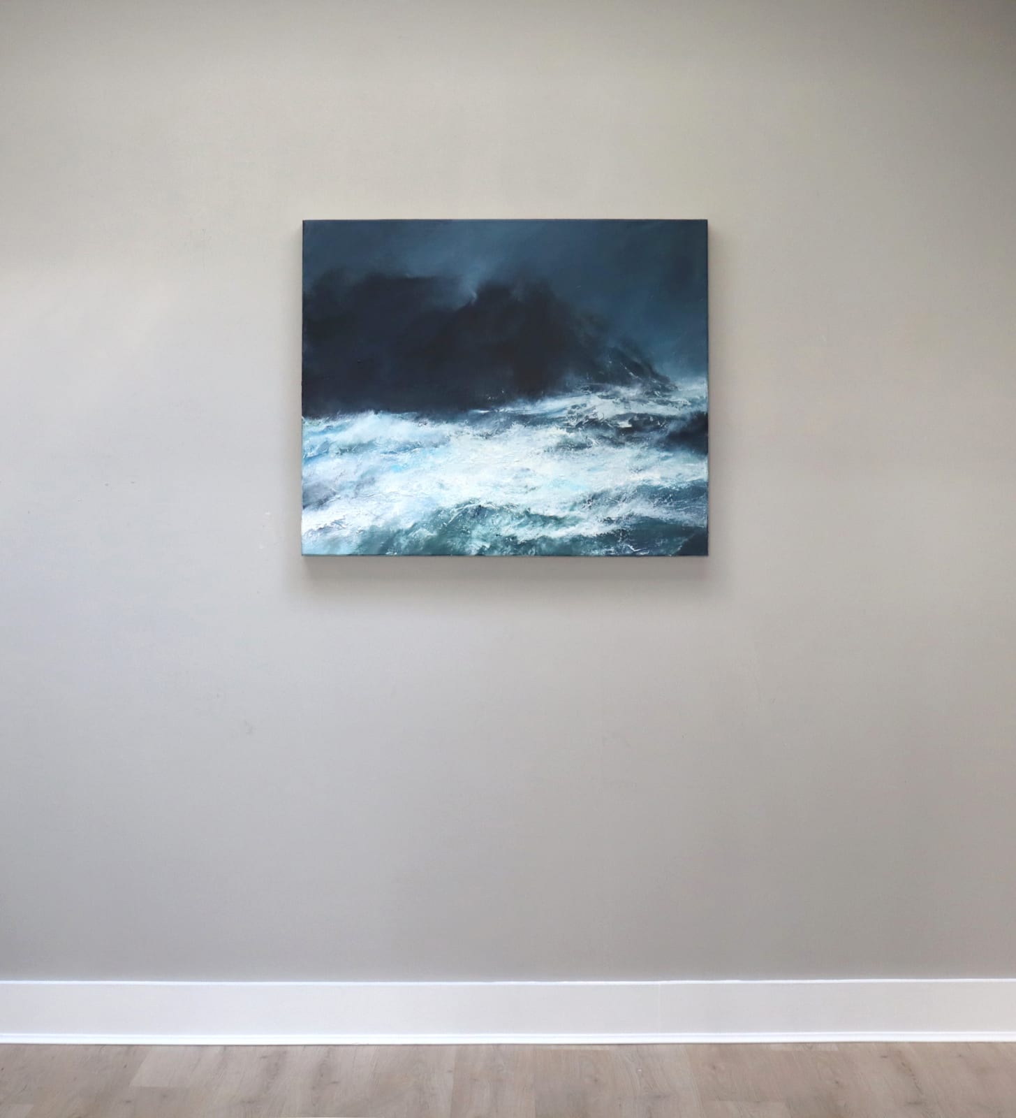 Janette Kerr, Sea state force 11 - Racing waves on the Clett, Silwick , 2020