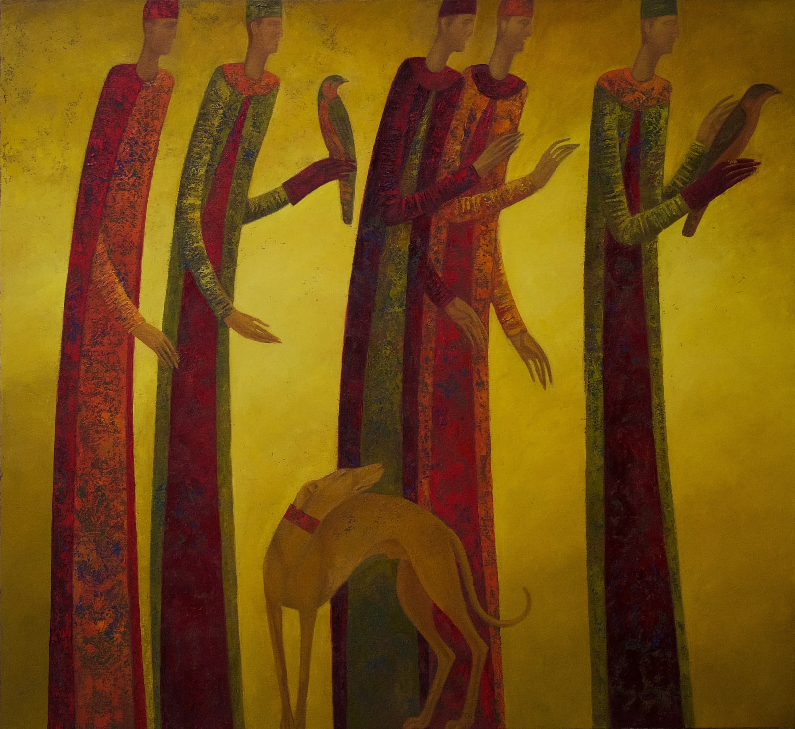 Timur D'Vatz, Hunters with hound and falcons