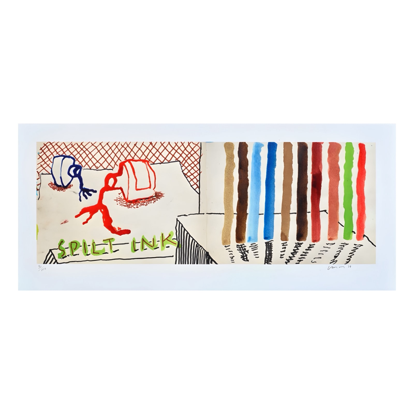 David Hockney, David Hockney. 220 for 2020. Art Edition No. 1–100 ‘Spilt Ink with Tests’', 2020
