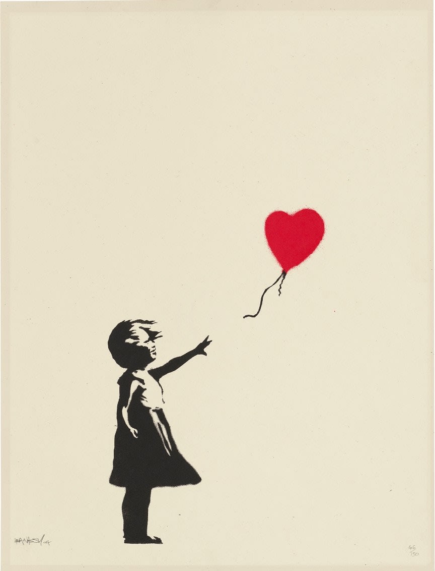 Banksy, Girl With Balloon (Signed), 2004
