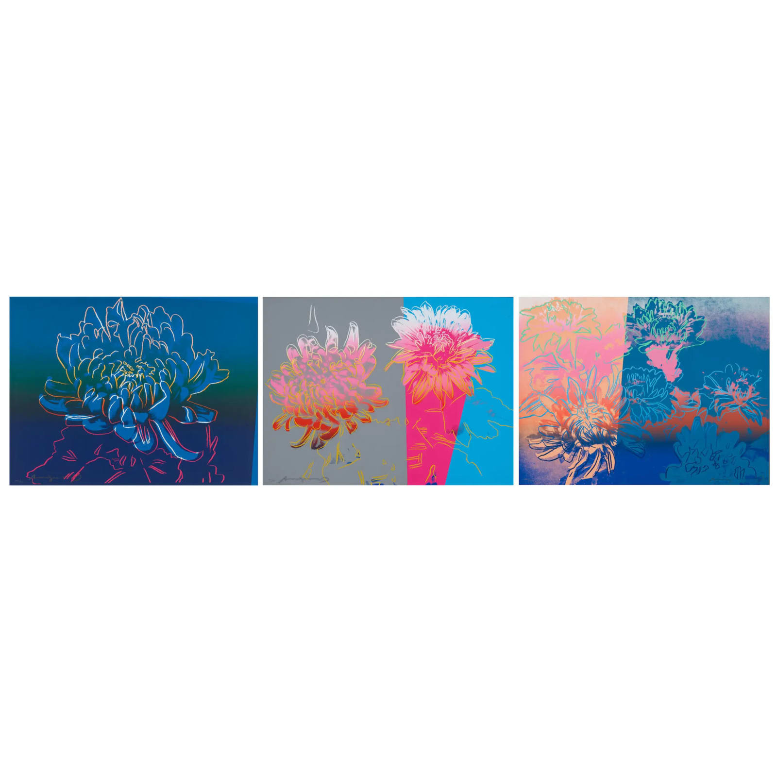 Andy Warhol, Kiku (Set of 3), 1983