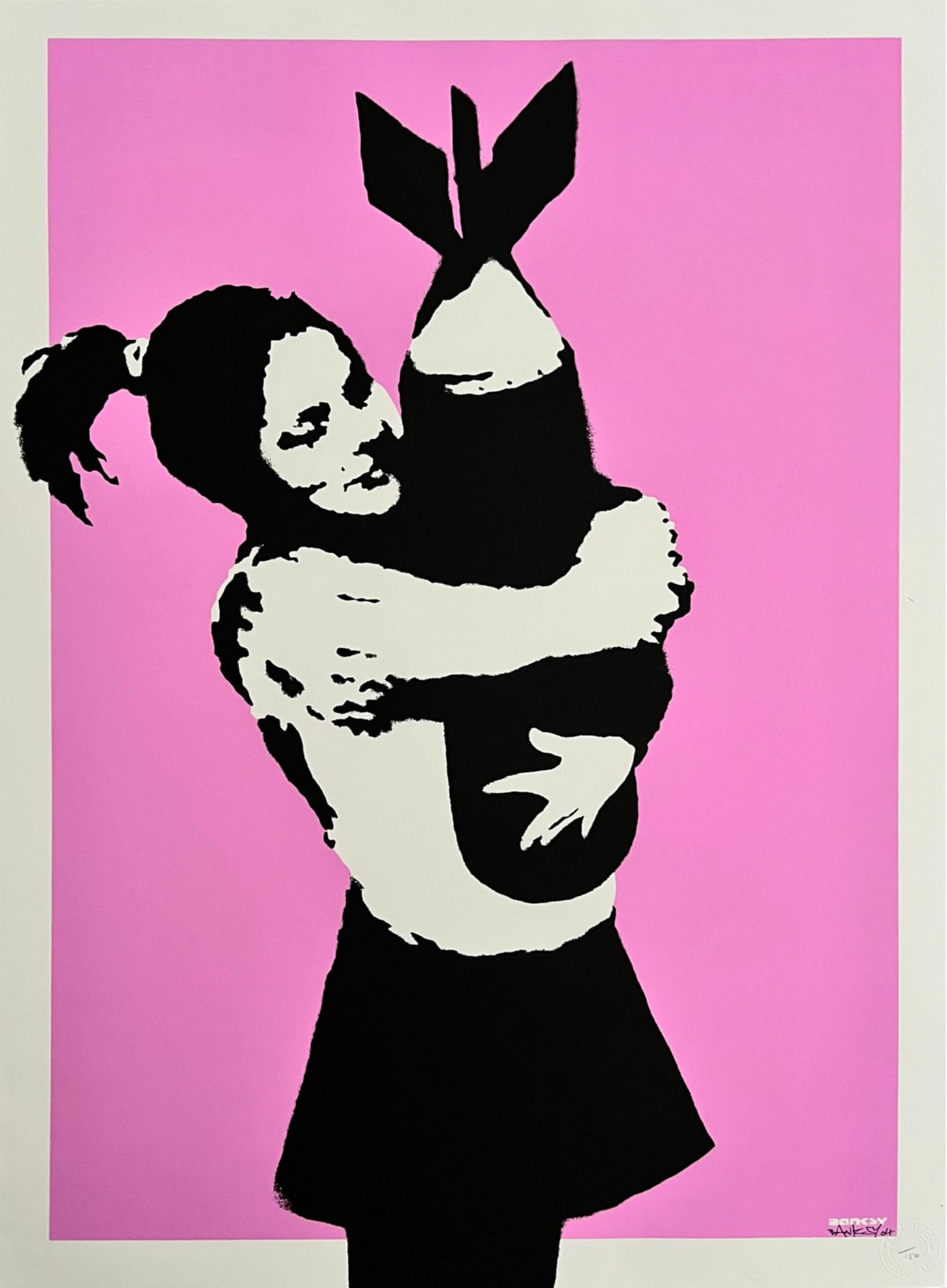 Banksy, Bomb Hugger (Signed), 2004