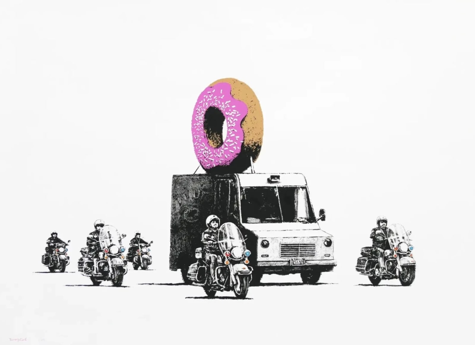 Banksy, Donuts (Strawberry), 2009