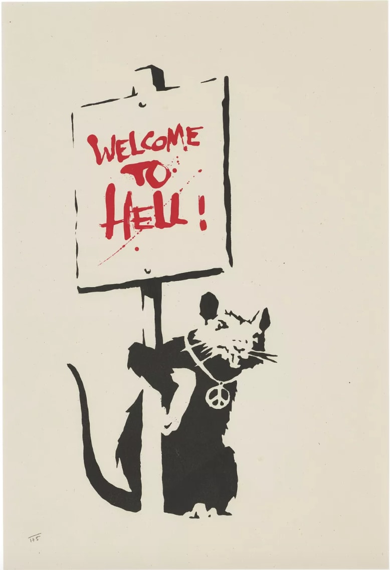 banksy, Welcome to Hell, 2004