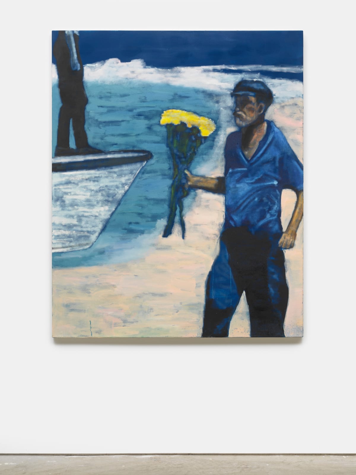 Armig Santos, White Boat and Yellow Flowers, 2022