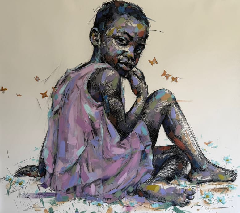 Solomon Omogboye, Fragmented Serenity , 2025