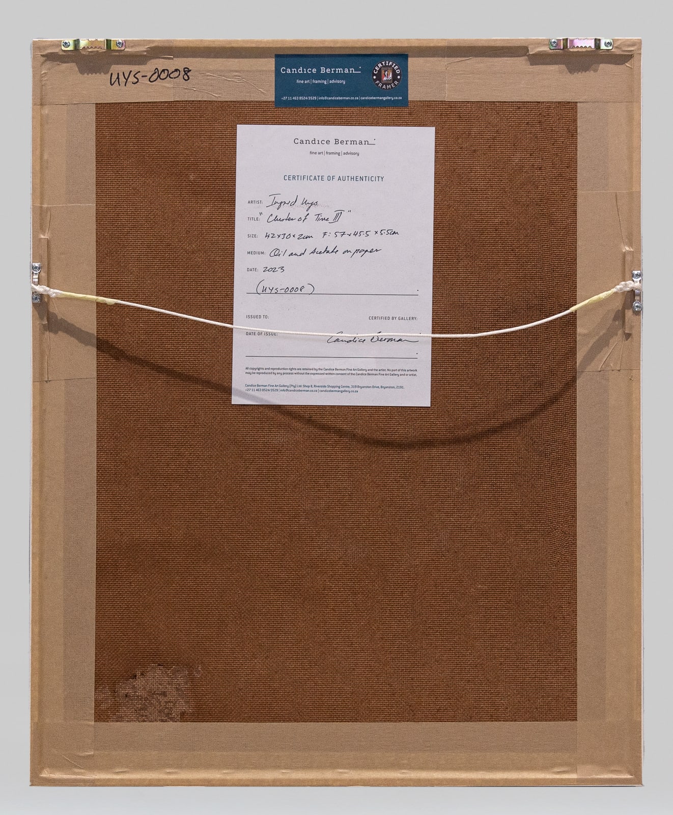 Ingrid Uys, Cluster of time III, 2023