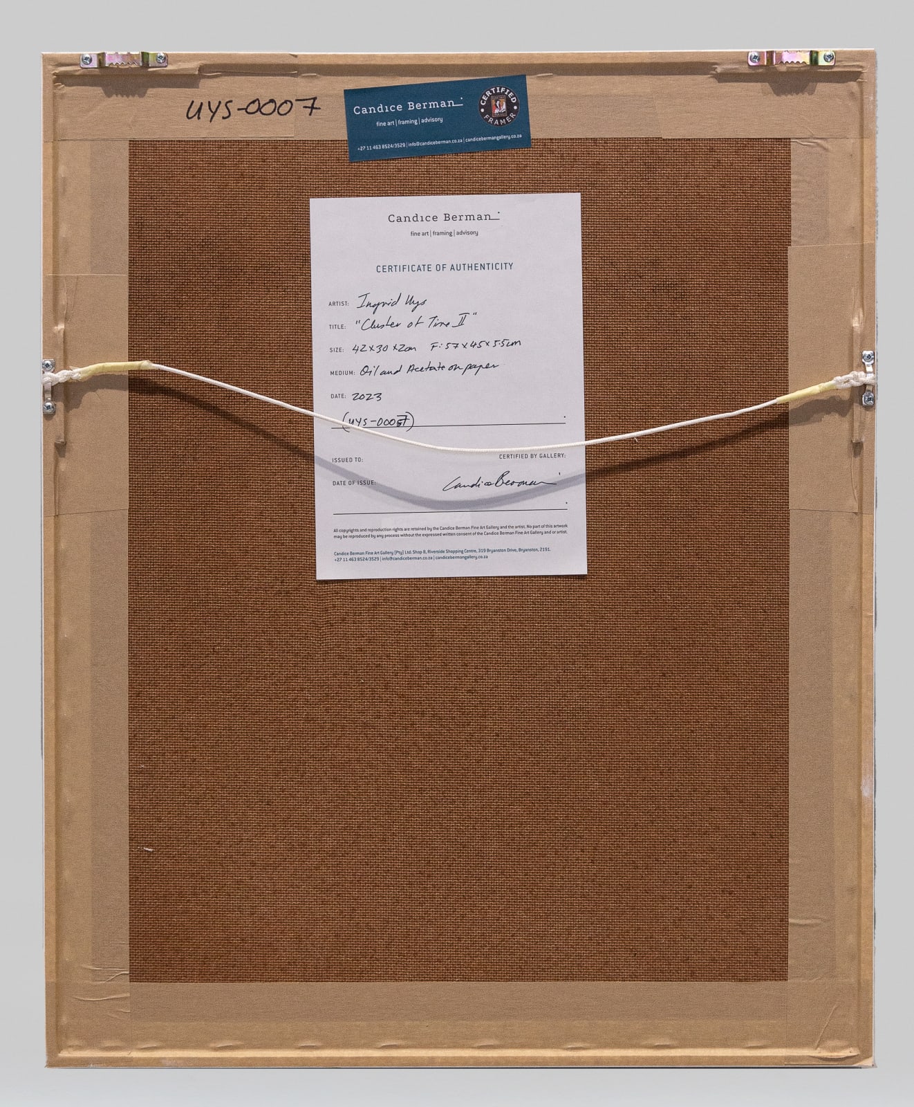 Ingrid Uys, Cluster of time II, 2023