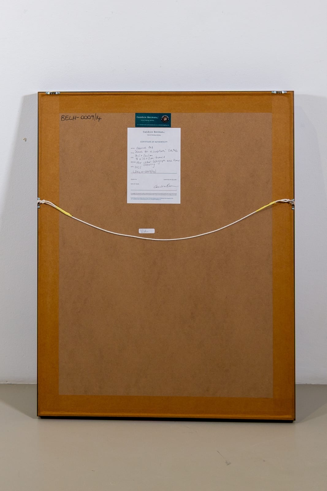 Deborah Bell, Notes for a Sculpture, 2025