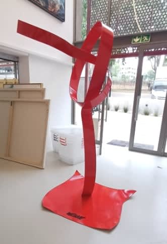 Mark Swart, Flowing Ribbon Red, 2025