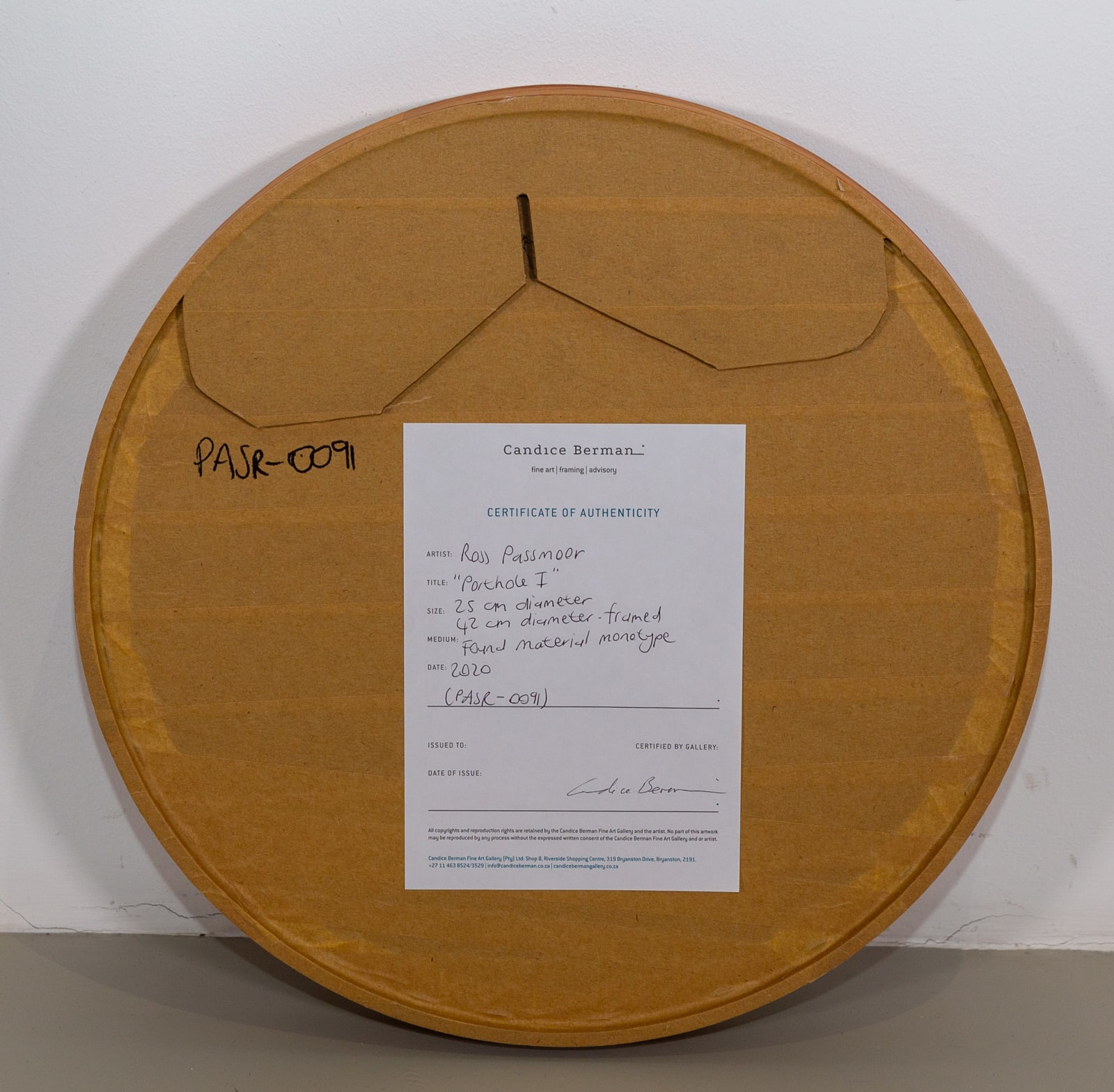 Ross Passmoor, Porthole I, 2020