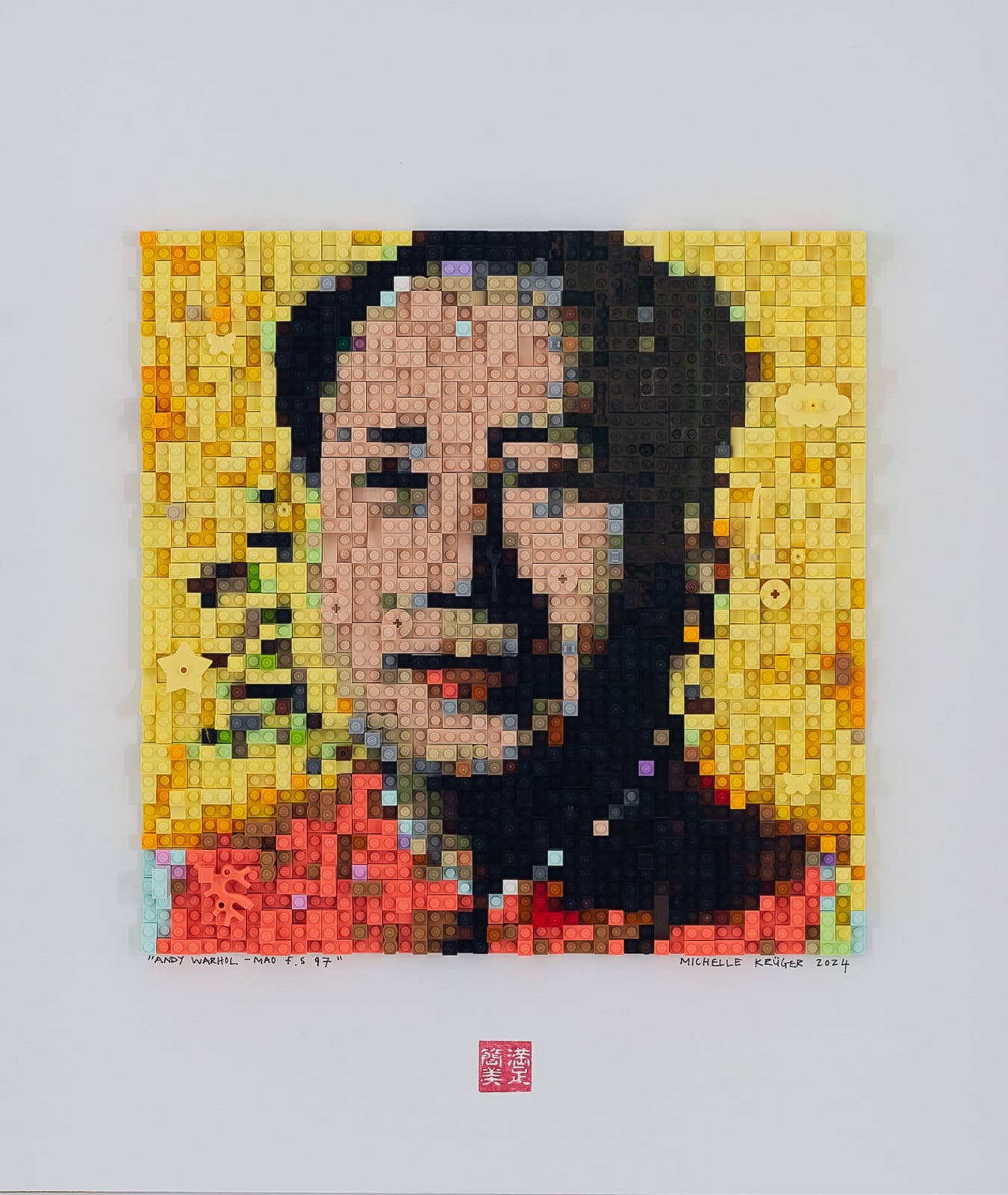 Michelle Kruger, "Andy Warhol - Mao F.S 93"(Red lips), 2024