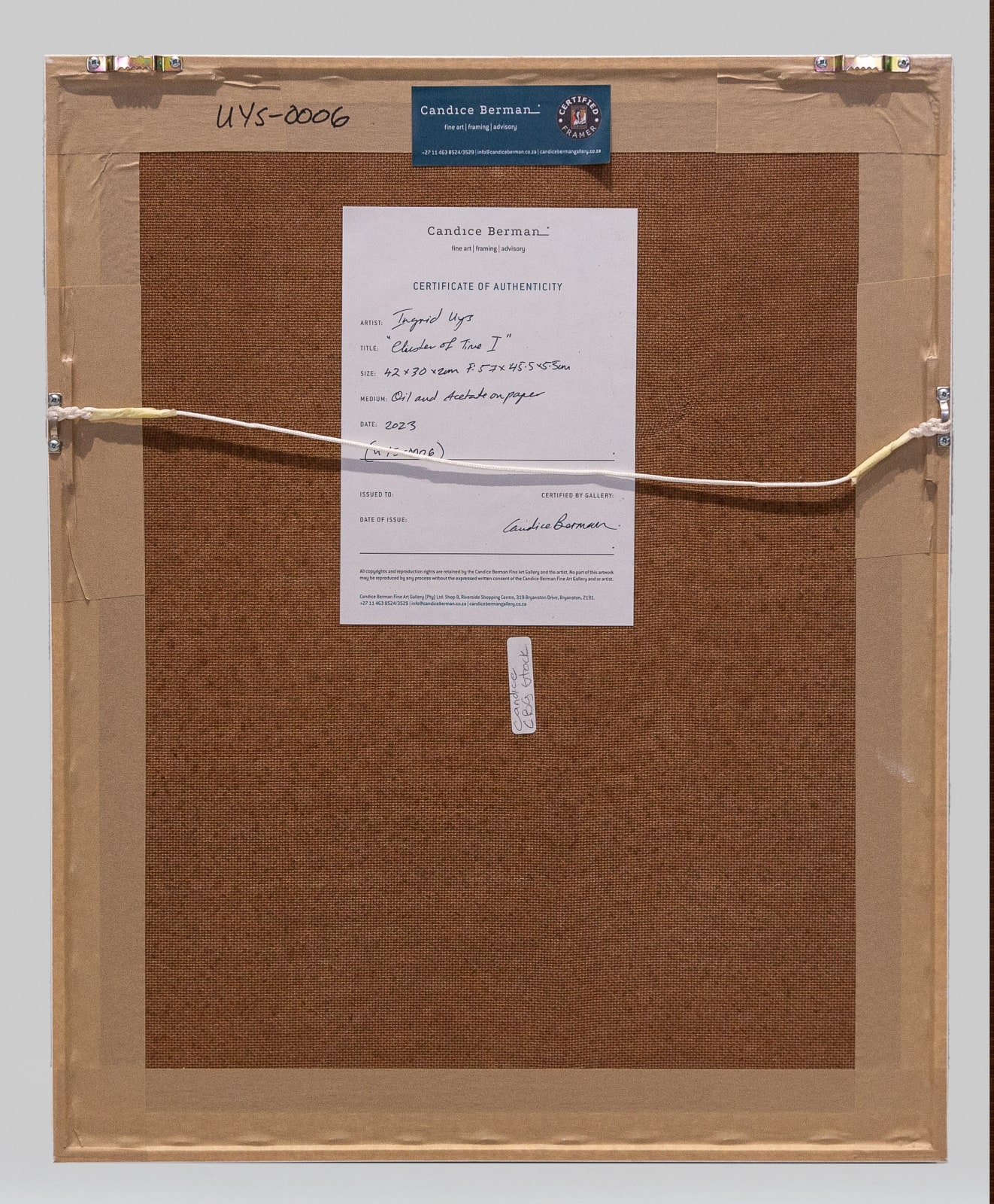 Ingrid Uys, Cluster of time I, 2023