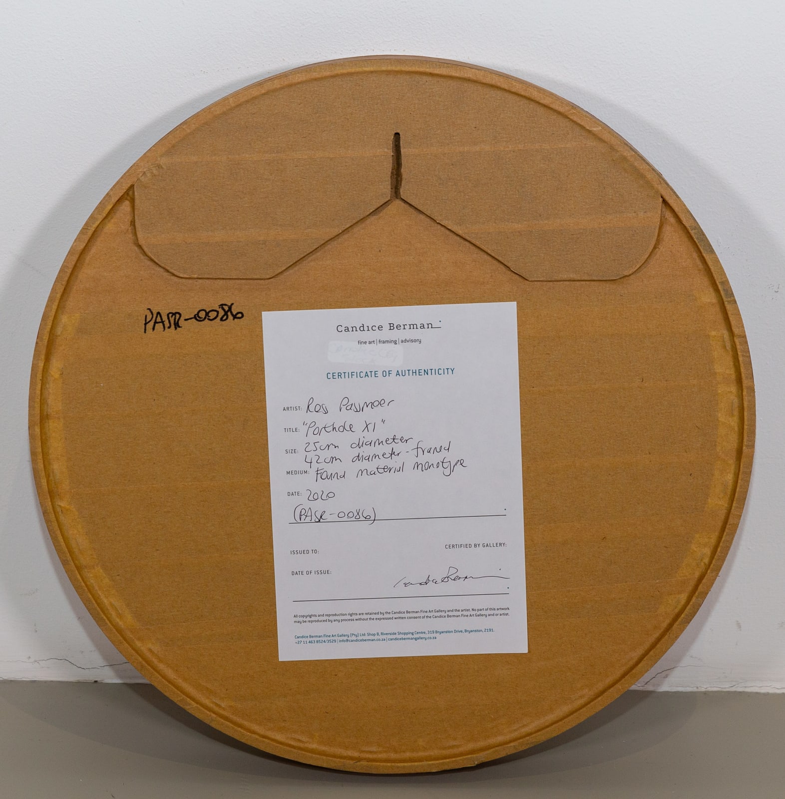 Ross Passmoor, Porthole XI, 2020