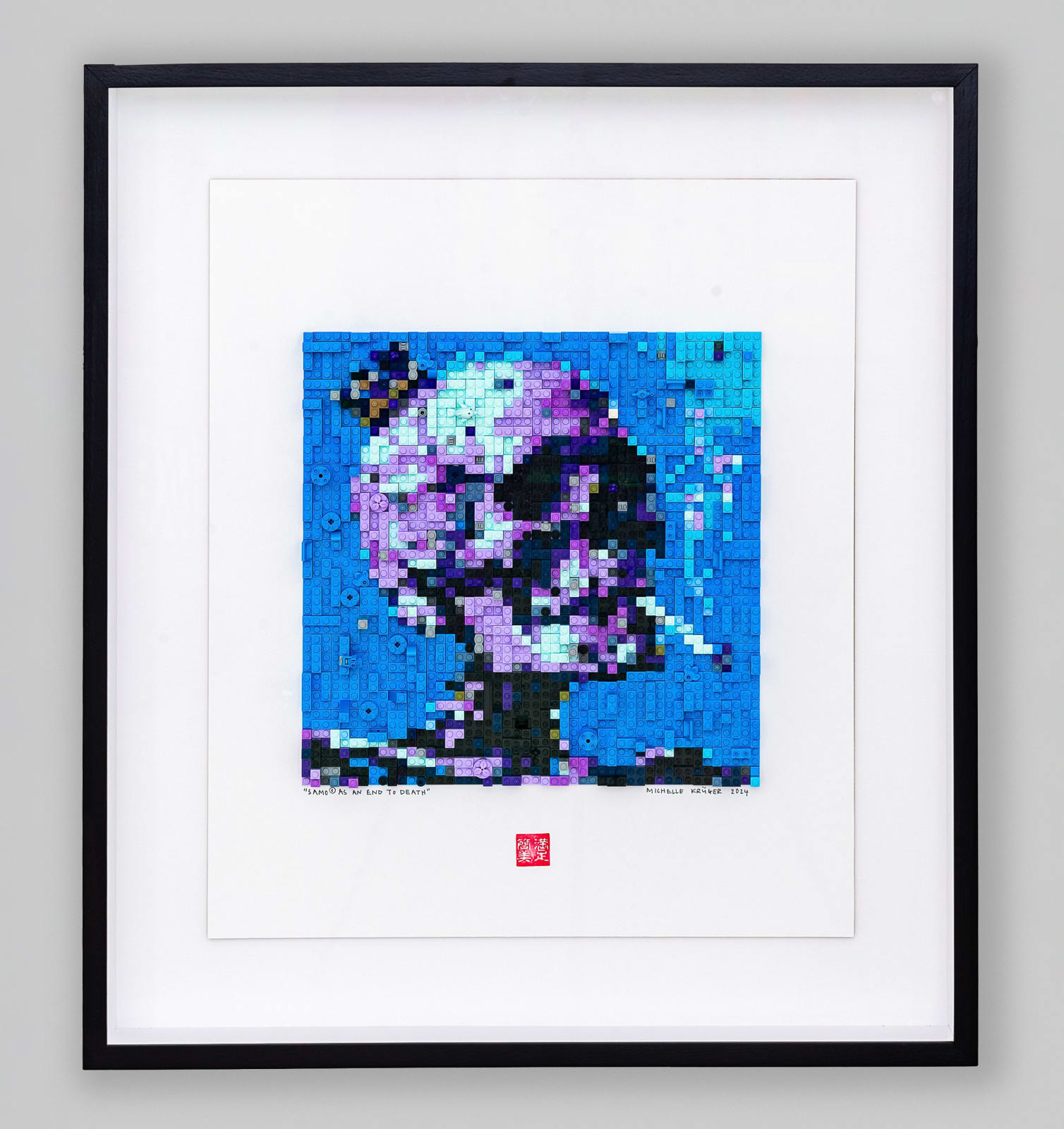 Michelle Kruger, Lego Warhol Skull Tiny Crown Blue, 2024