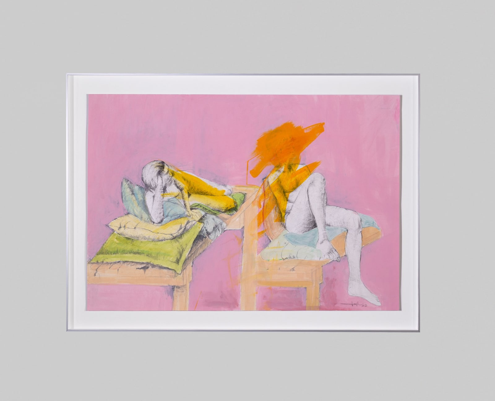 Helen Joseph, Nude Figures on Pink, 2022